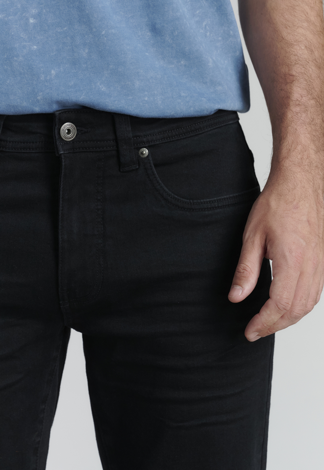JEANS ALGODÓN HOMBRE FEROUCH NEGRO BÁSICO BRISTOL FJS - 3
