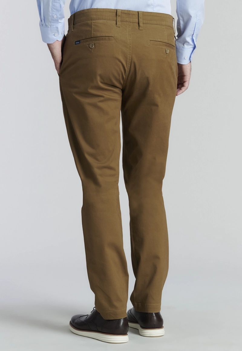 PANTALÓN ALGODÓN HOMBRE FEROUCH TWILL SLIM /33 BUSINESS CAMEL - 4