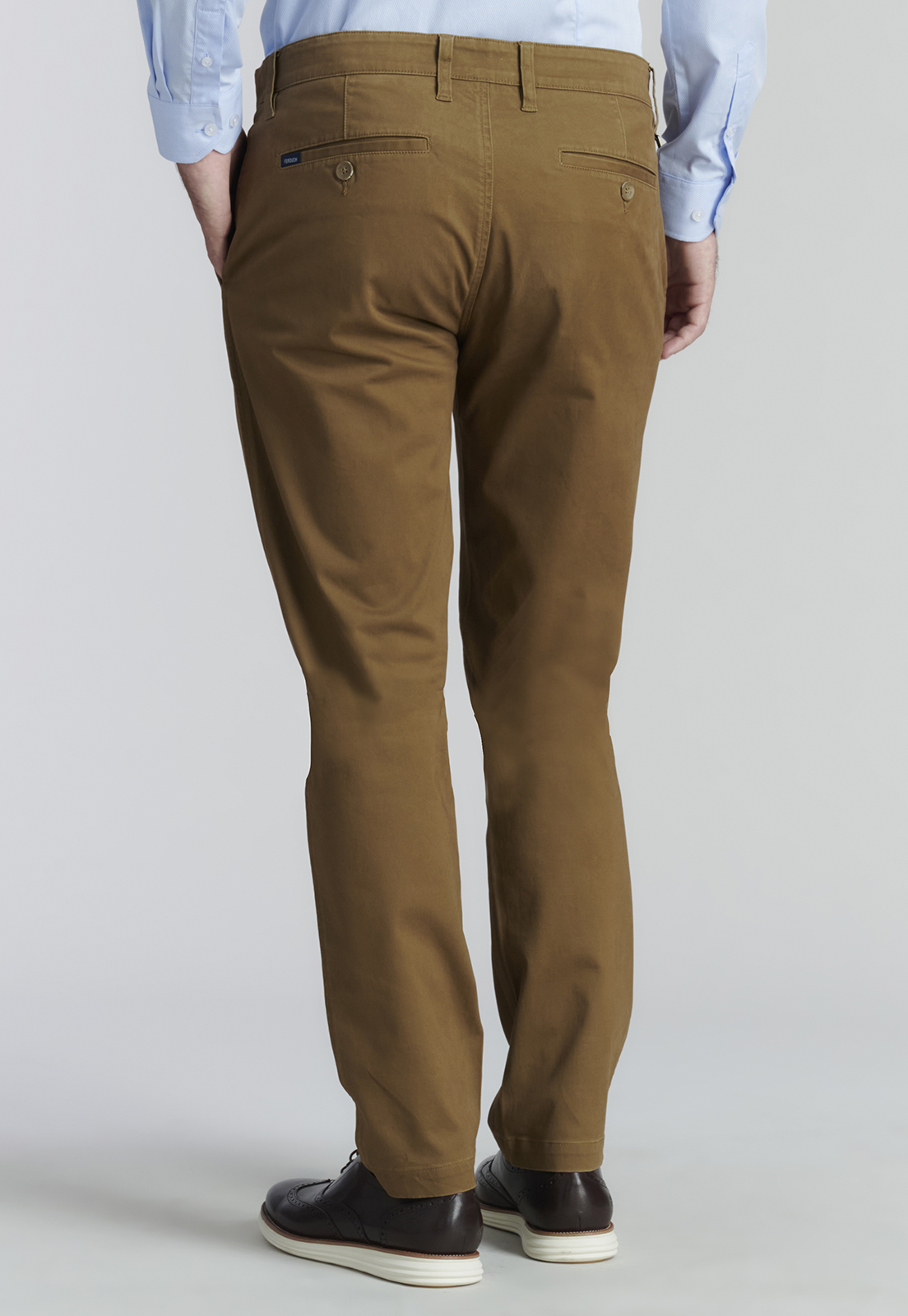 PANTALÓN ALGODÓN HOMBRE FEROUCH TWILL SLIM /33 BUSINESS CAMEL - 4