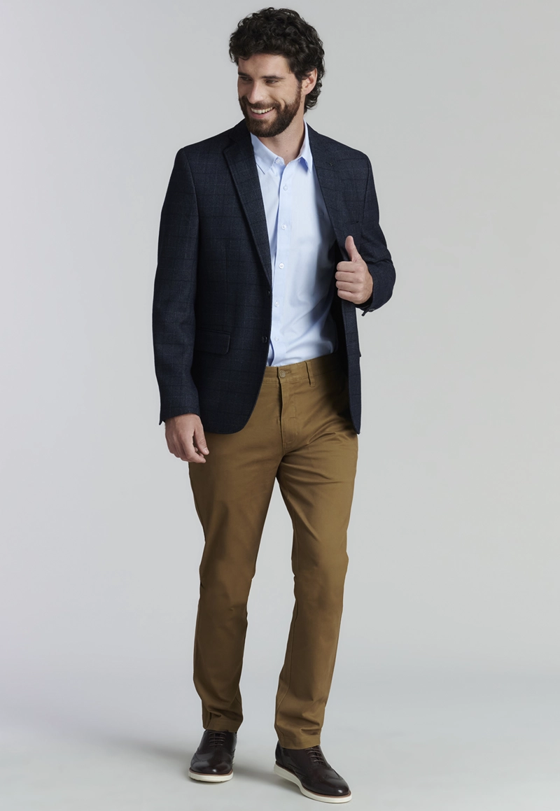 PANTALÓN ALGODÓN HOMBRE FEROUCH TWILL SLIM /33 BUSINESS CAMEL - 5