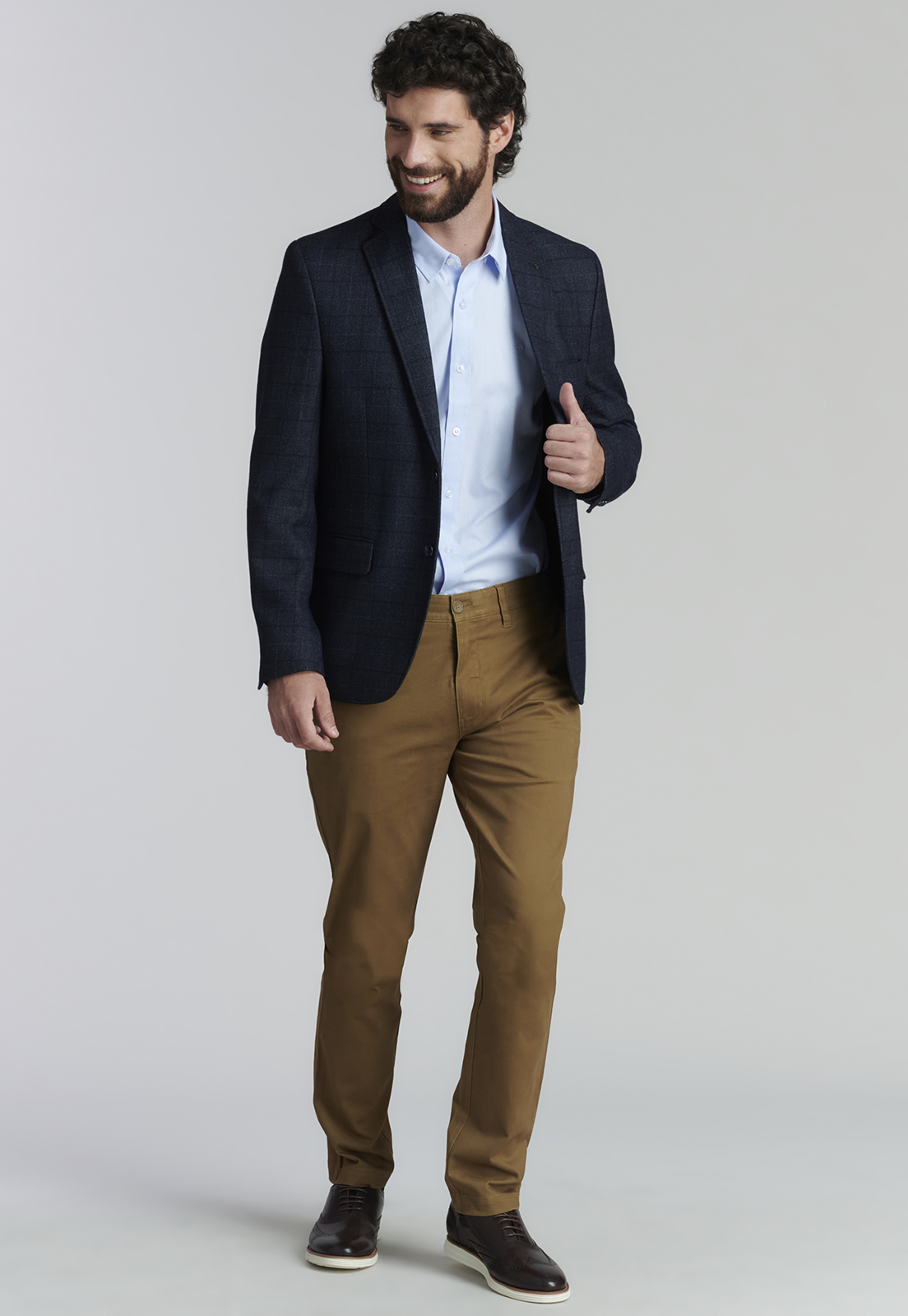 PANTALÓN ALGODÓN HOMBRE FEROUCH TWILL SLIM /33 BUSINESS CAMEL - 5