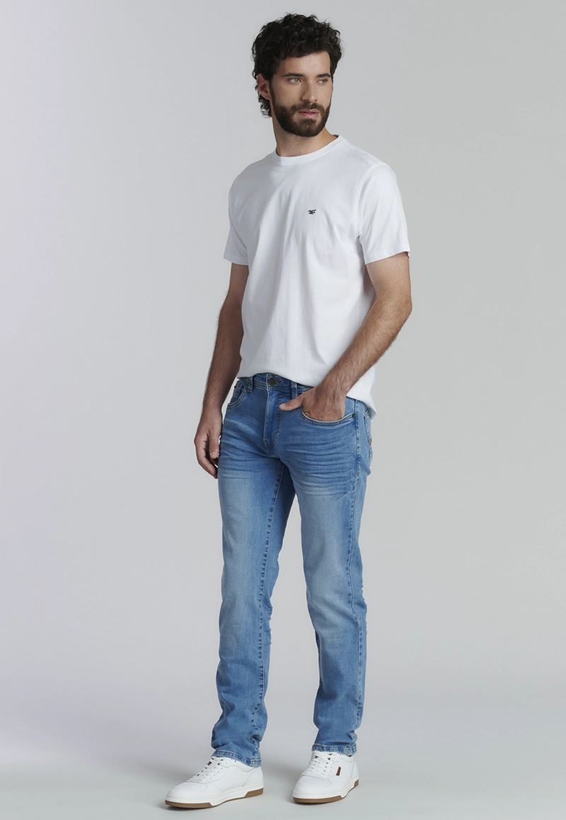 JEANS ALGODÓN HOMBRE FEROUCH AZUL BÁSICO BRISTOL FJS - 2