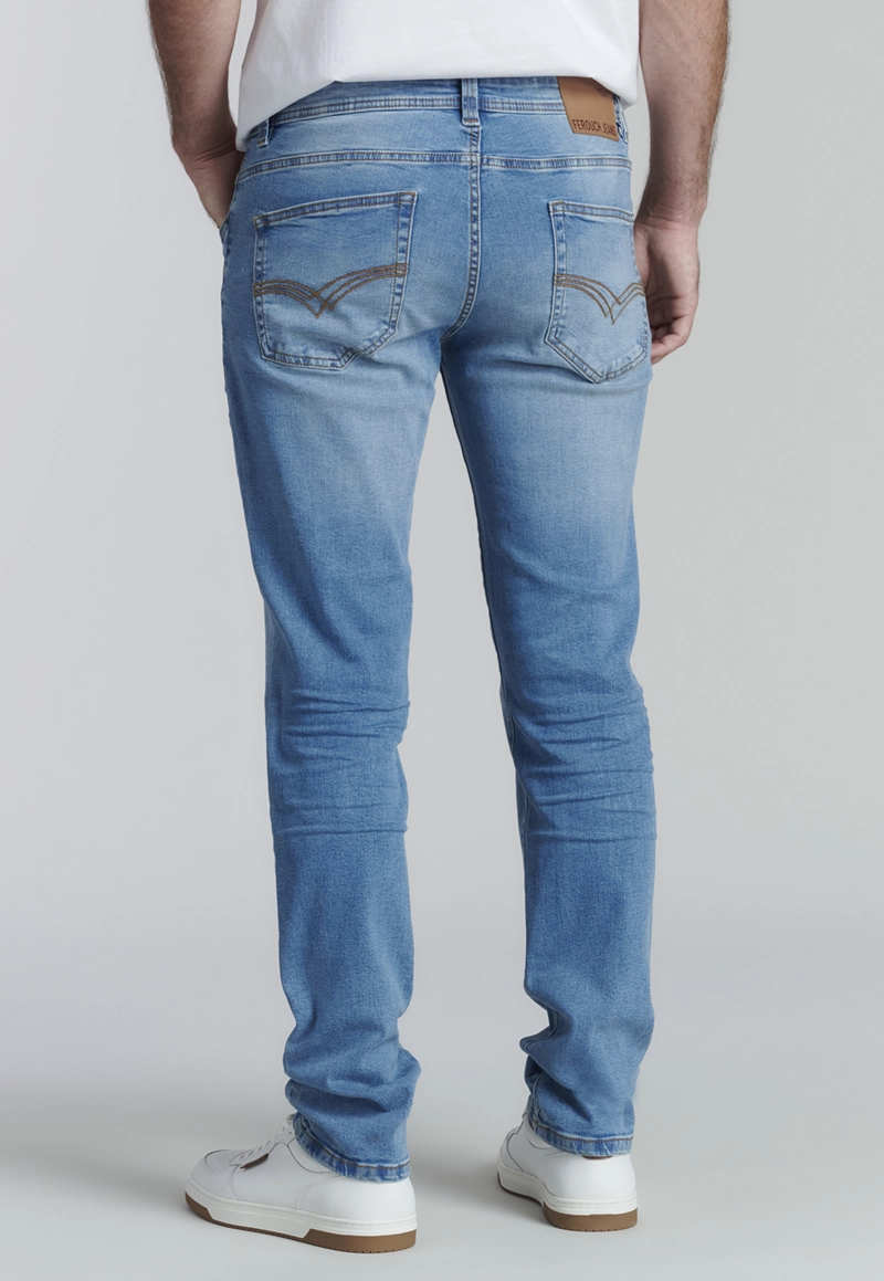 JEANS ALGODÓN HOMBRE FEROUCH AZUL BÁSICO BRISTOL FJS - 4