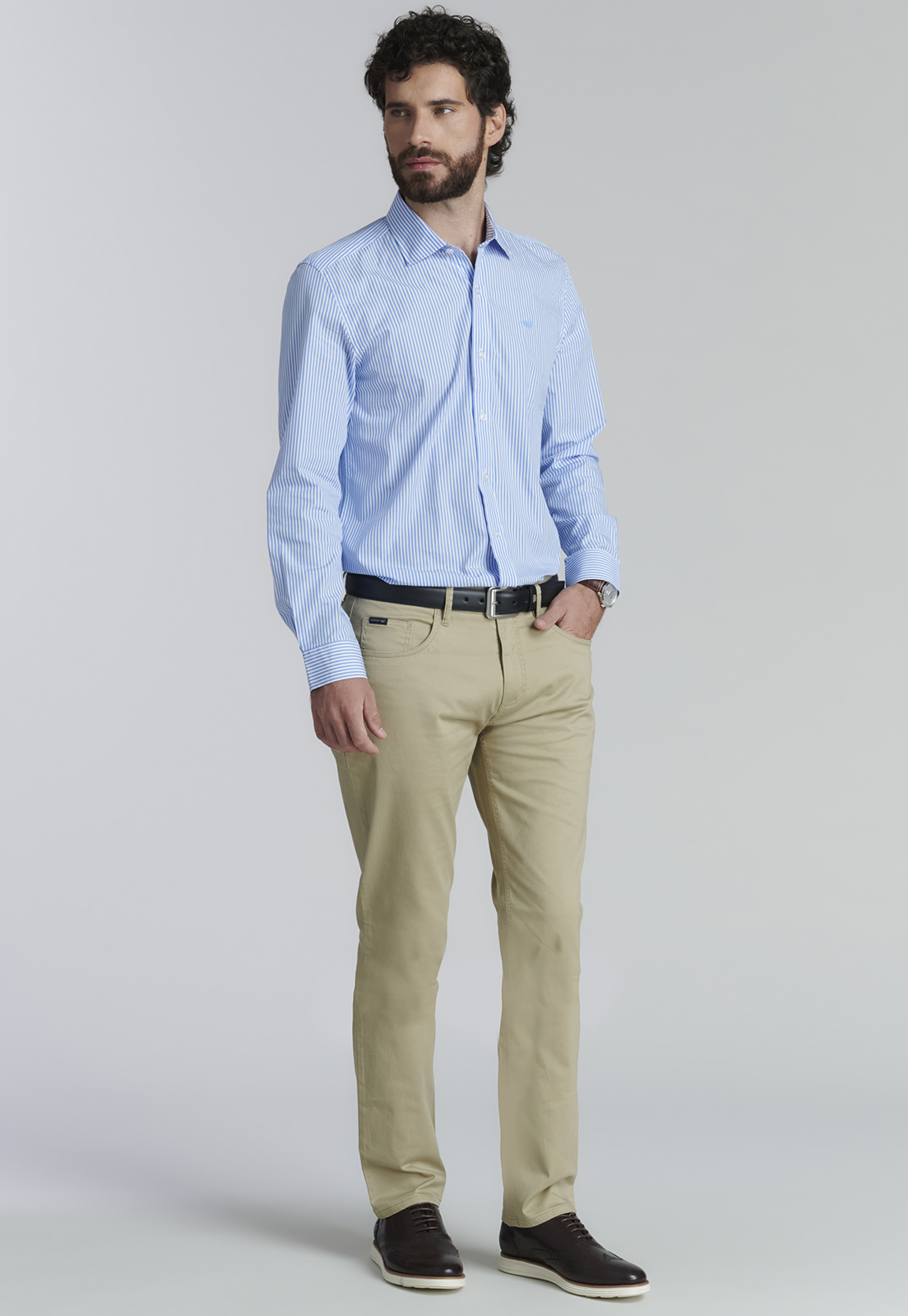 PANTALÓN ALGODÓN HOMBRE FEROUCH GRIS FIVE POCKET FR METAL - 2