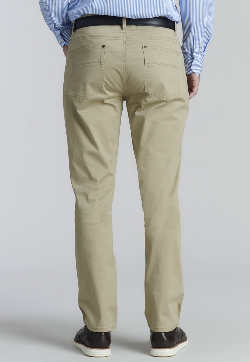 PANTALÓN ALGODÓN HOMBRE FEROUCH GRIS FIVE POCKET FR METAL - 4