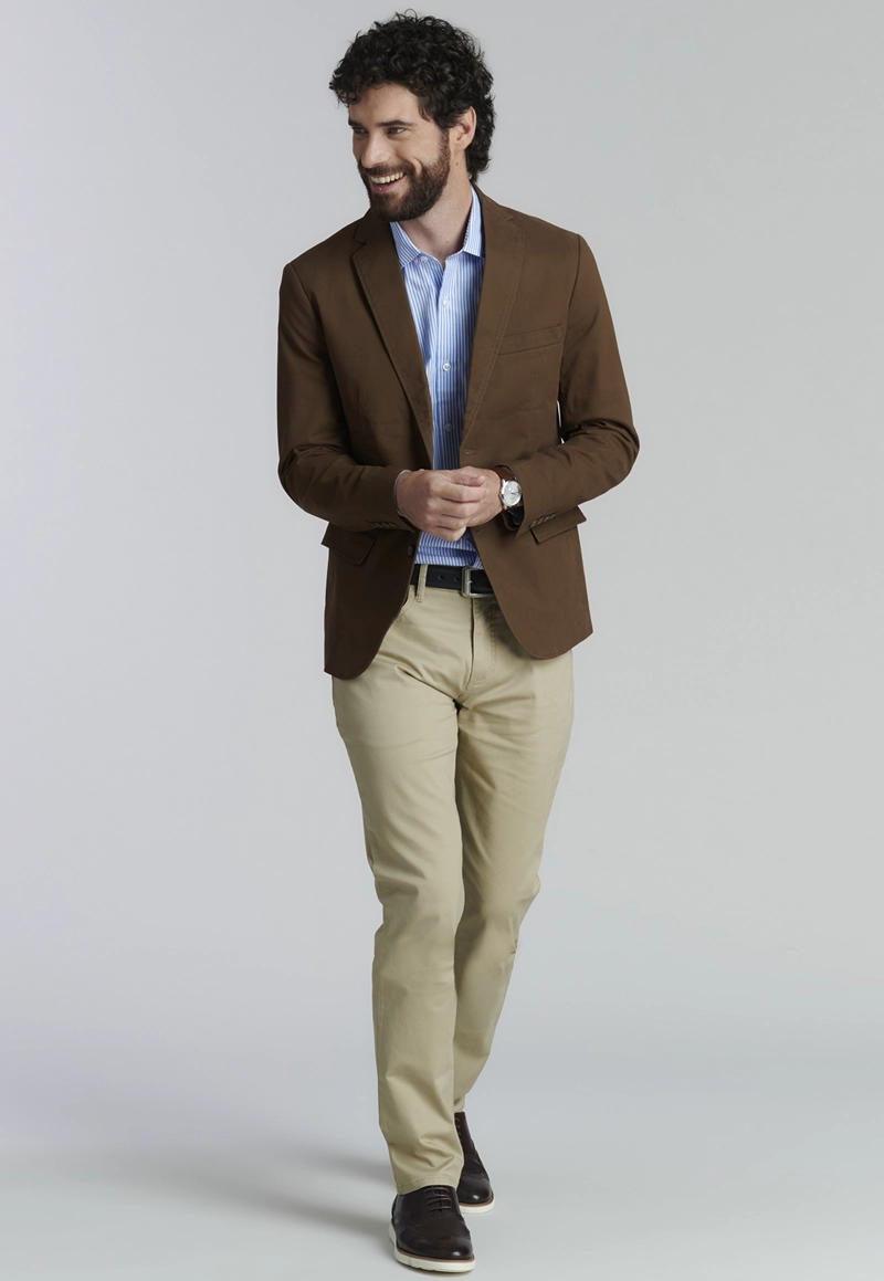 PANTALÓN ALGODÓN HOMBRE FEROUCH GRIS FIVE POCKET FR METAL - 5