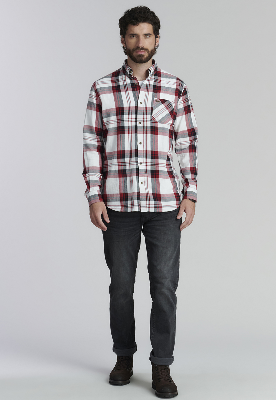 CAMISA ALGODÓN HOMBRE FEROUCH ROJO DETROIT FJS - 2