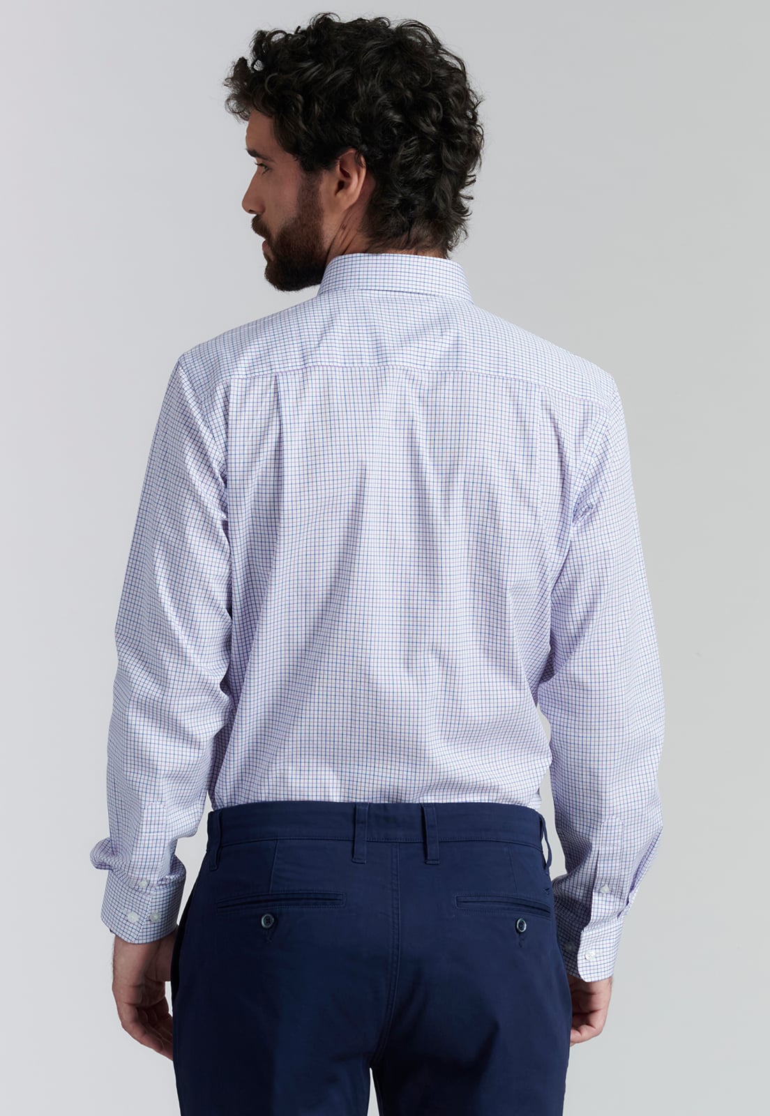 CAMISA ALGODÓN HOMBRE FEROUCH MORADO BOSTON SMART CASUAL VIOLET - 4