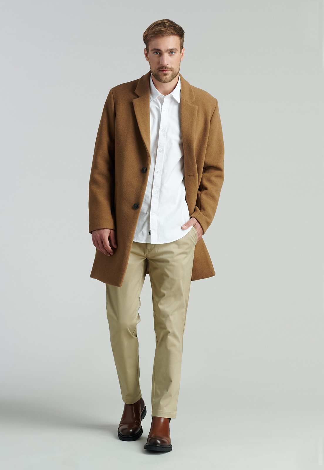 PANTALÓN ALGODÓN HOMBRE FEROUCH BEIGE TWILL SLIM 31 BUSINESS KHAKI - 5