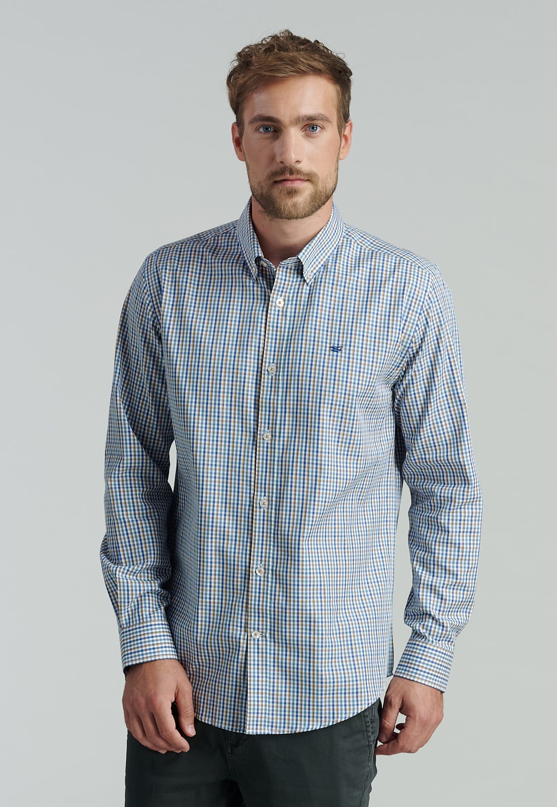CAMISA ALGODÓN HOMBRE FEROUCH AMARILLO ORLANDO FR MUSTARD - 1