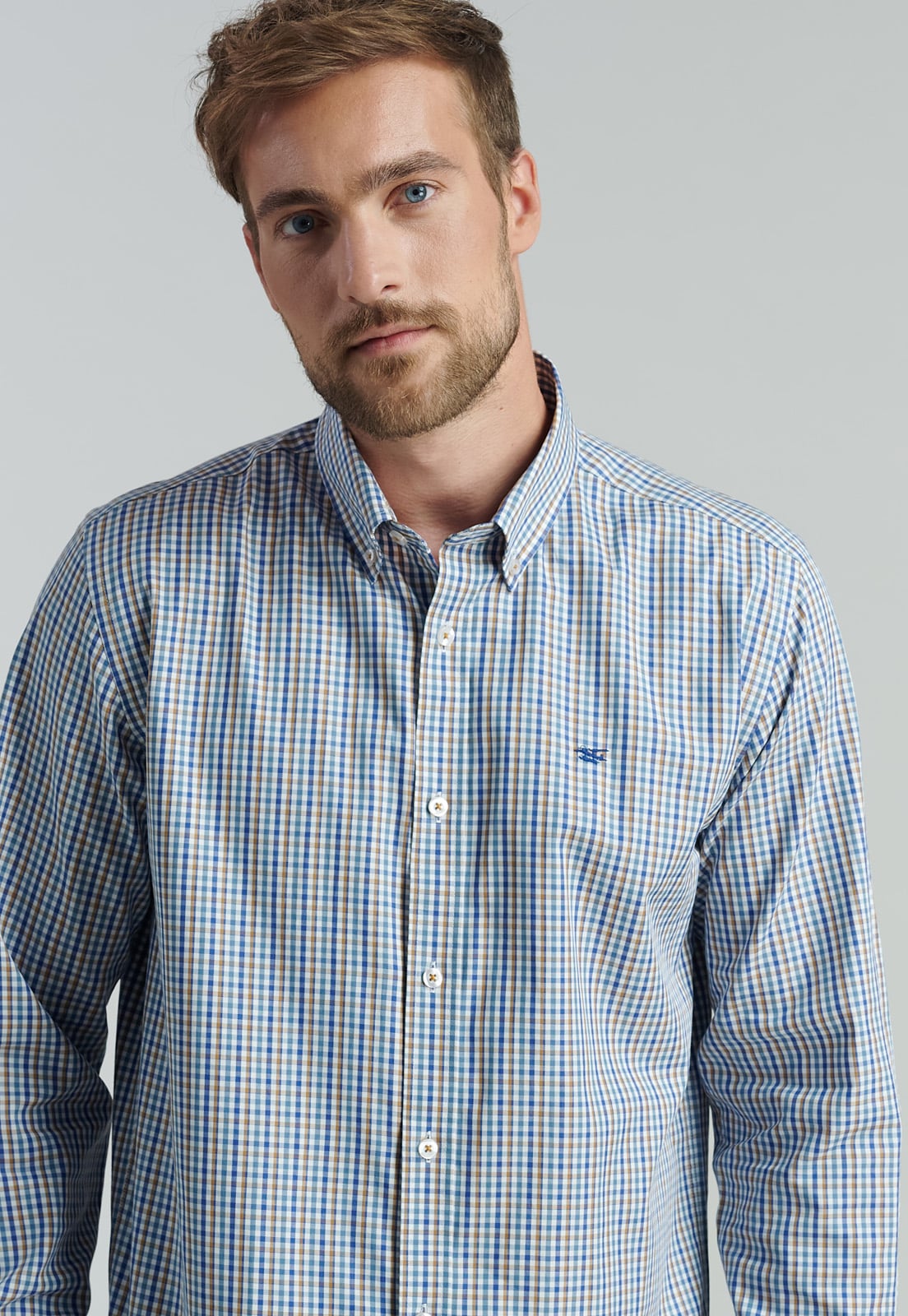 CAMISA ALGODÓN HOMBRE FEROUCH AMARILLO ORLANDO FR MUSTARD - 3