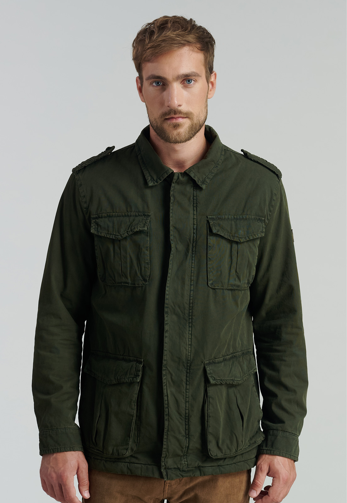 CHAQUETA ALGODÓN HOMBRE FEROUCH VERDE KANSAS FJS MILITARY - 5
