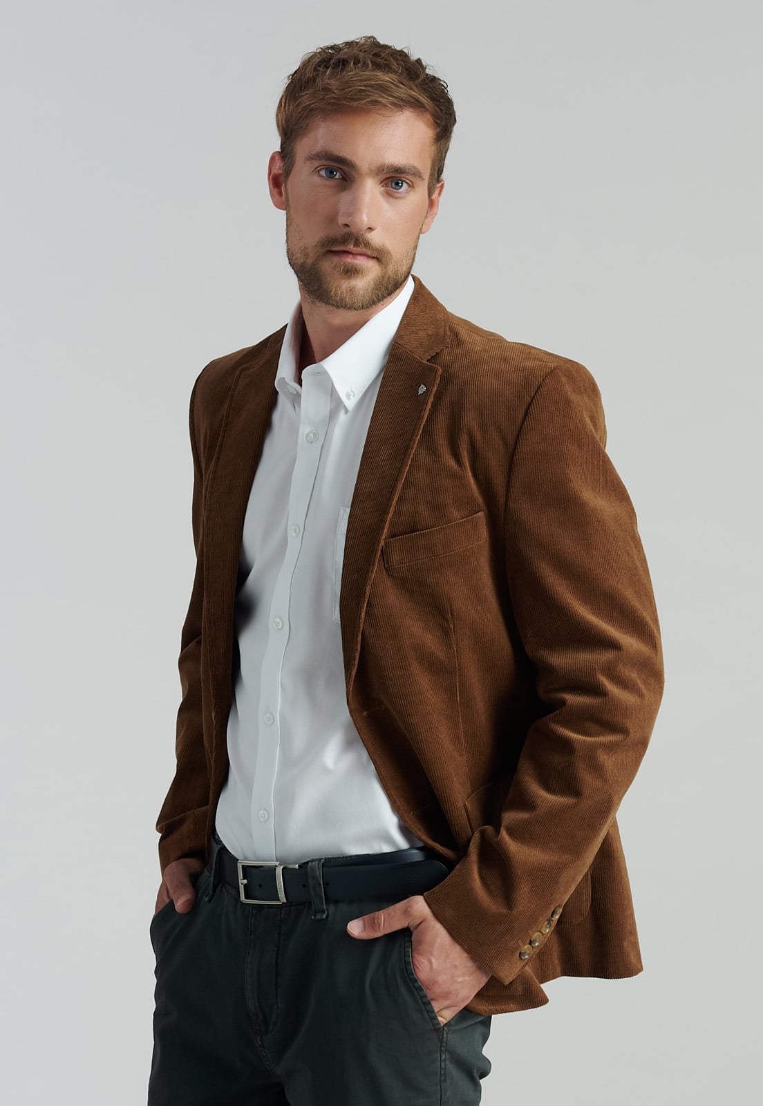 BLAZER ALGODÓN HOMBRE FEROUCH BEIGE MADISON SMART CASUAL NUTS - 1