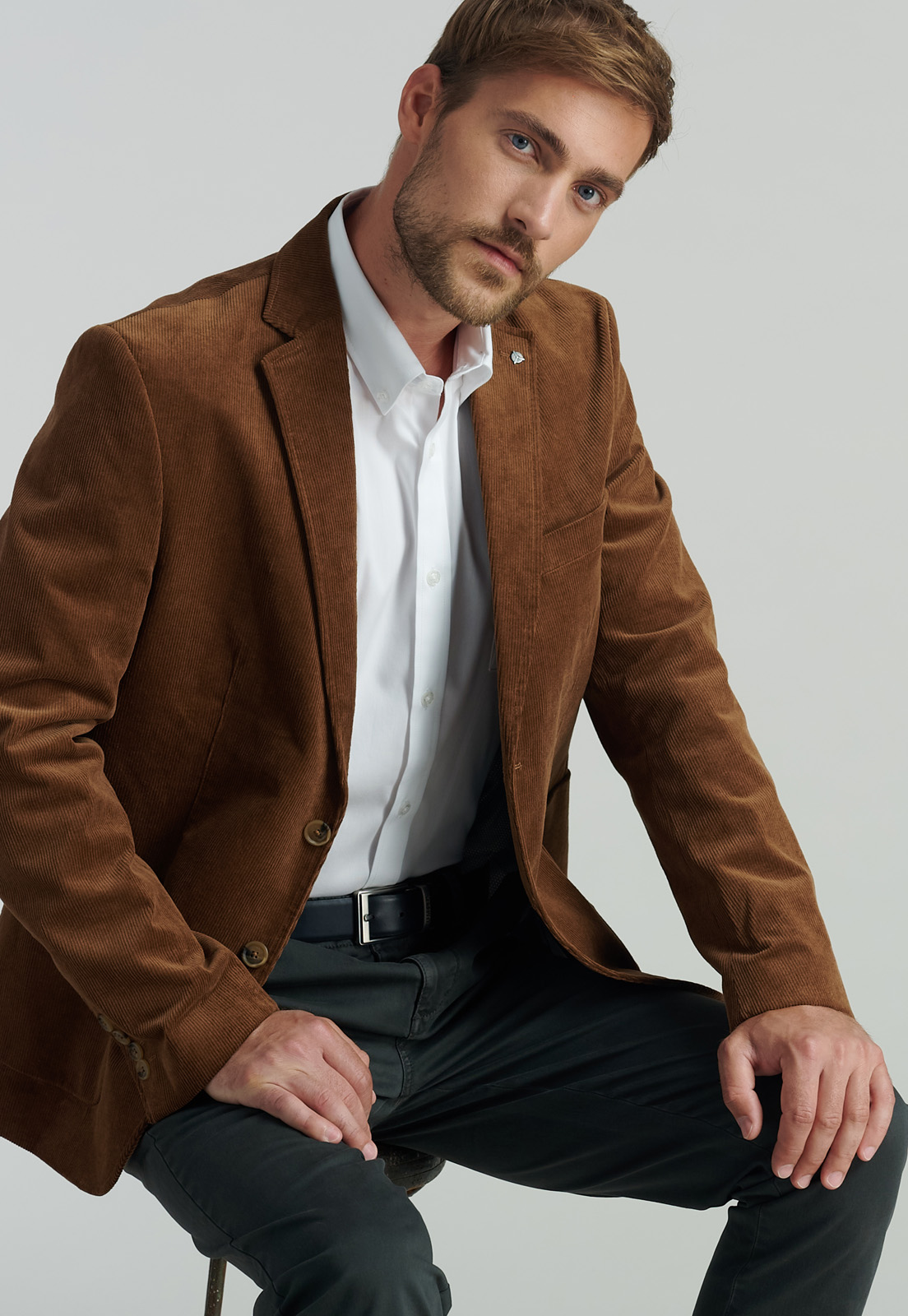 BLAZER ALGODÓN HOMBRE FEROUCH BEIGE MADISON SMART CASUAL NUTS - 5