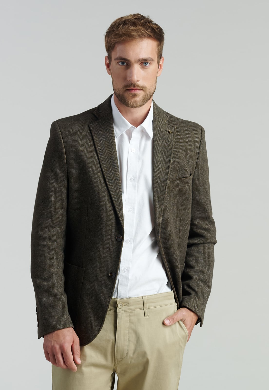 BLAZER ALGODÓN HOMBRE FEROUCH CAFÉ DOVER SMART CASUAL BROWN - 1