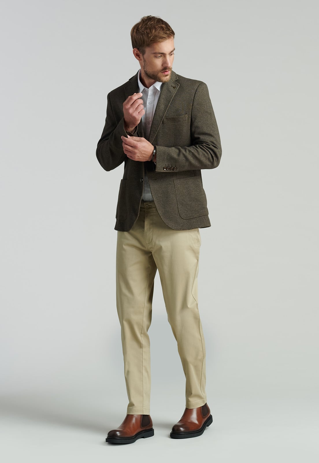 BLAZER ALGODÓN HOMBRE FEROUCH CAFÉ DOVER SMART CASUAL BROWN - 2