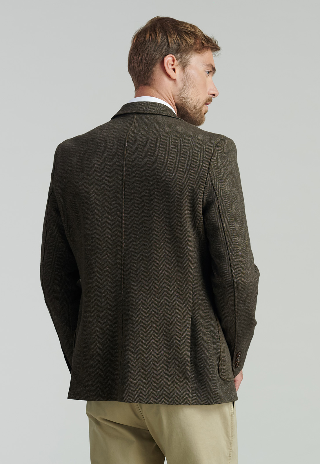 BLAZER ALGODÓN HOMBRE FEROUCH CAFÉ DOVER SMART CASUAL BROWN - 4
