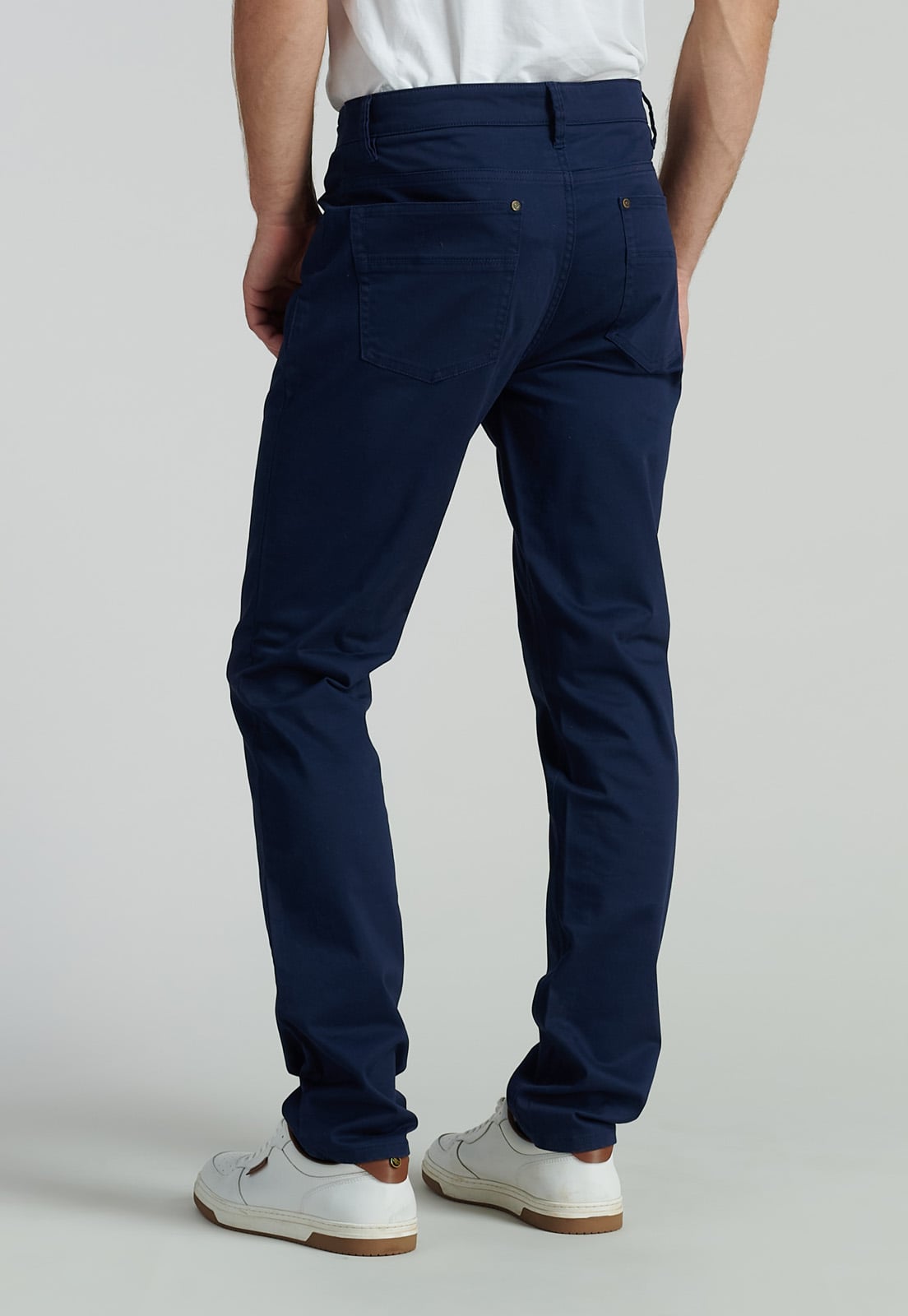 PANTALÓN ALGODÓN HOMBRE FEROUCH AZUL FIVE POCKET FR DK. - 4