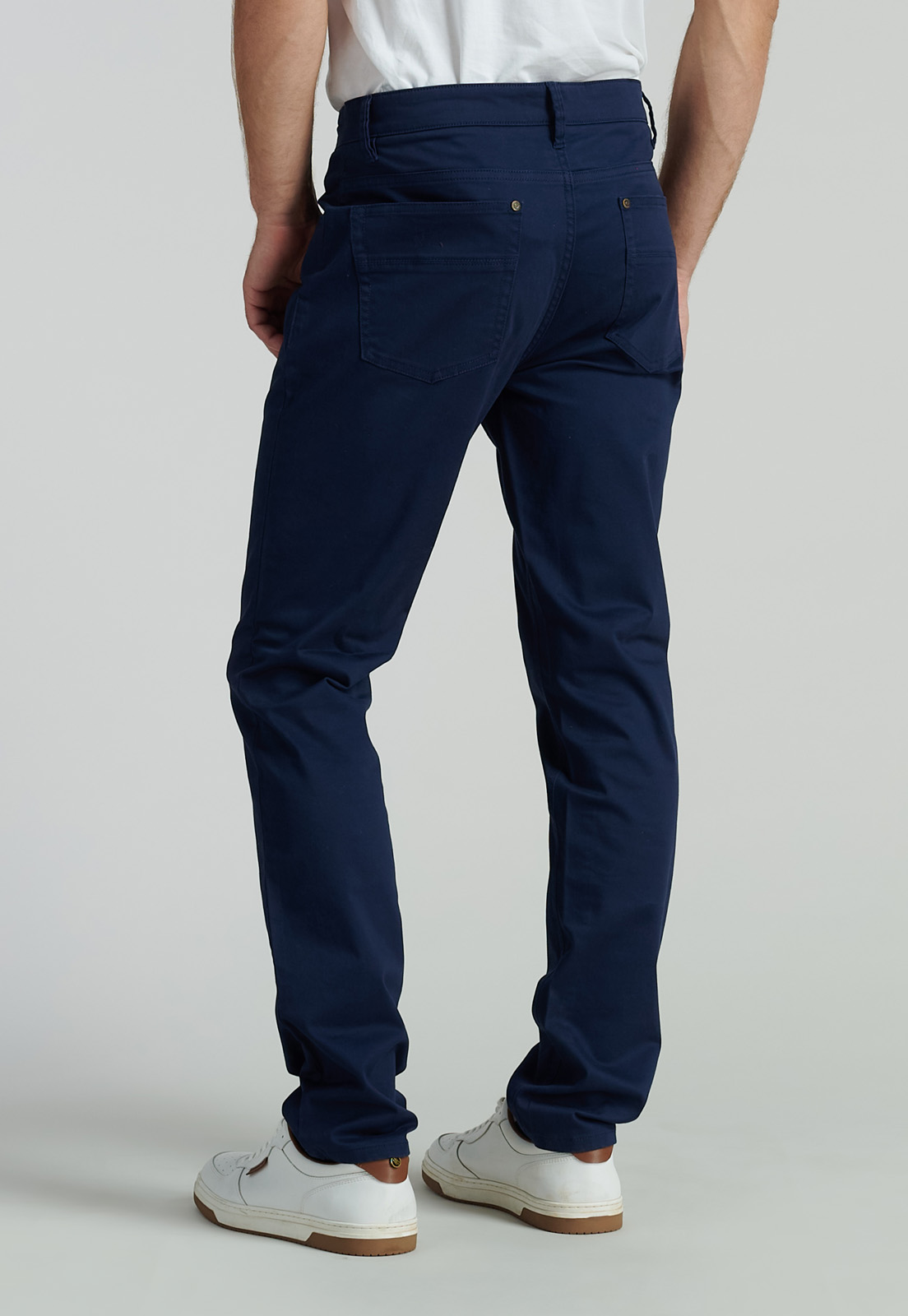 PANTALÓN ALGODÓN HOMBRE FEROUCH AZUL FIVE POCKET FR DK. - 4