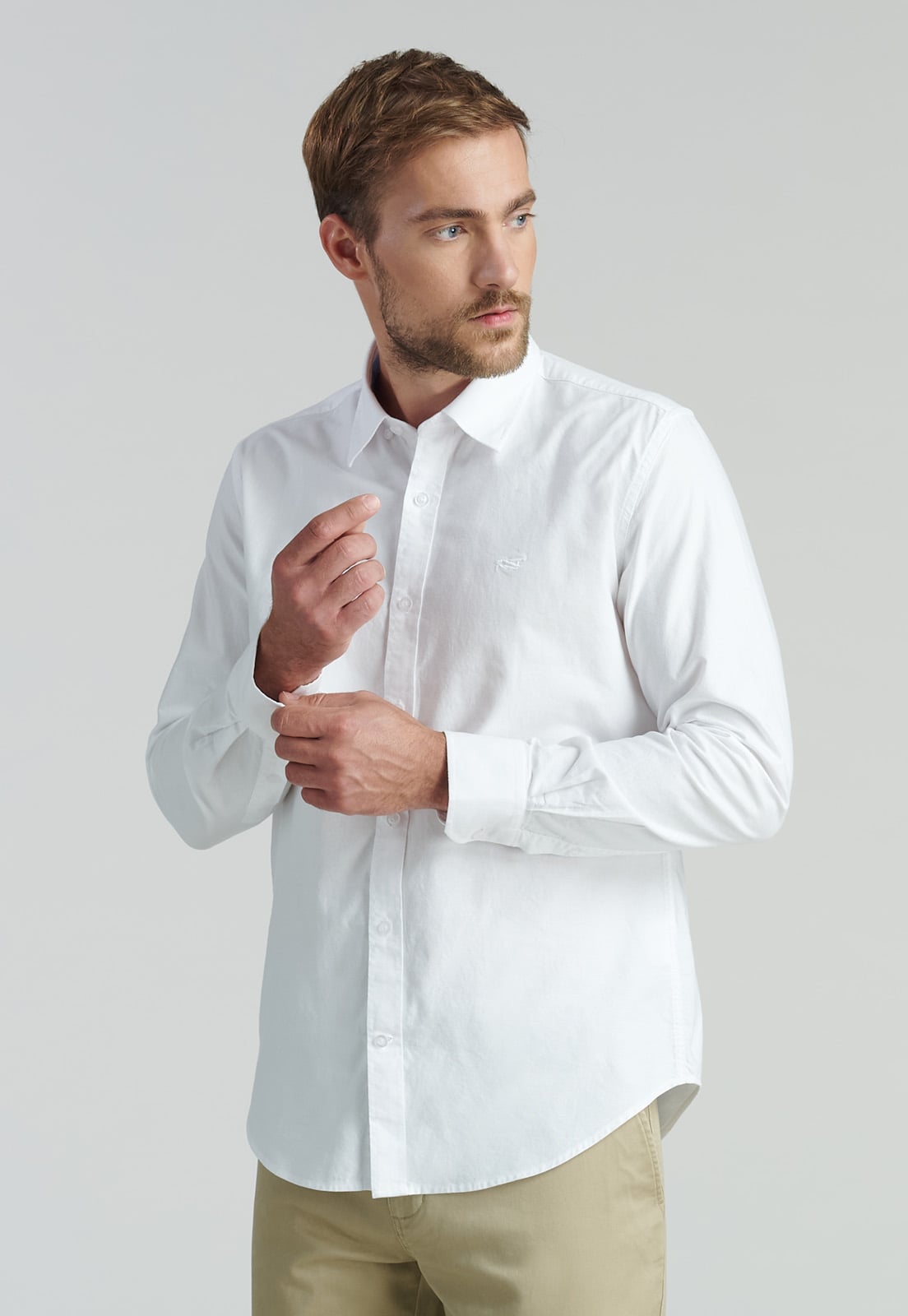 CAMISA ALGODÓN HOMBRE FEROUCH BLANCO SPORT OXFORD FR WHITE - 1