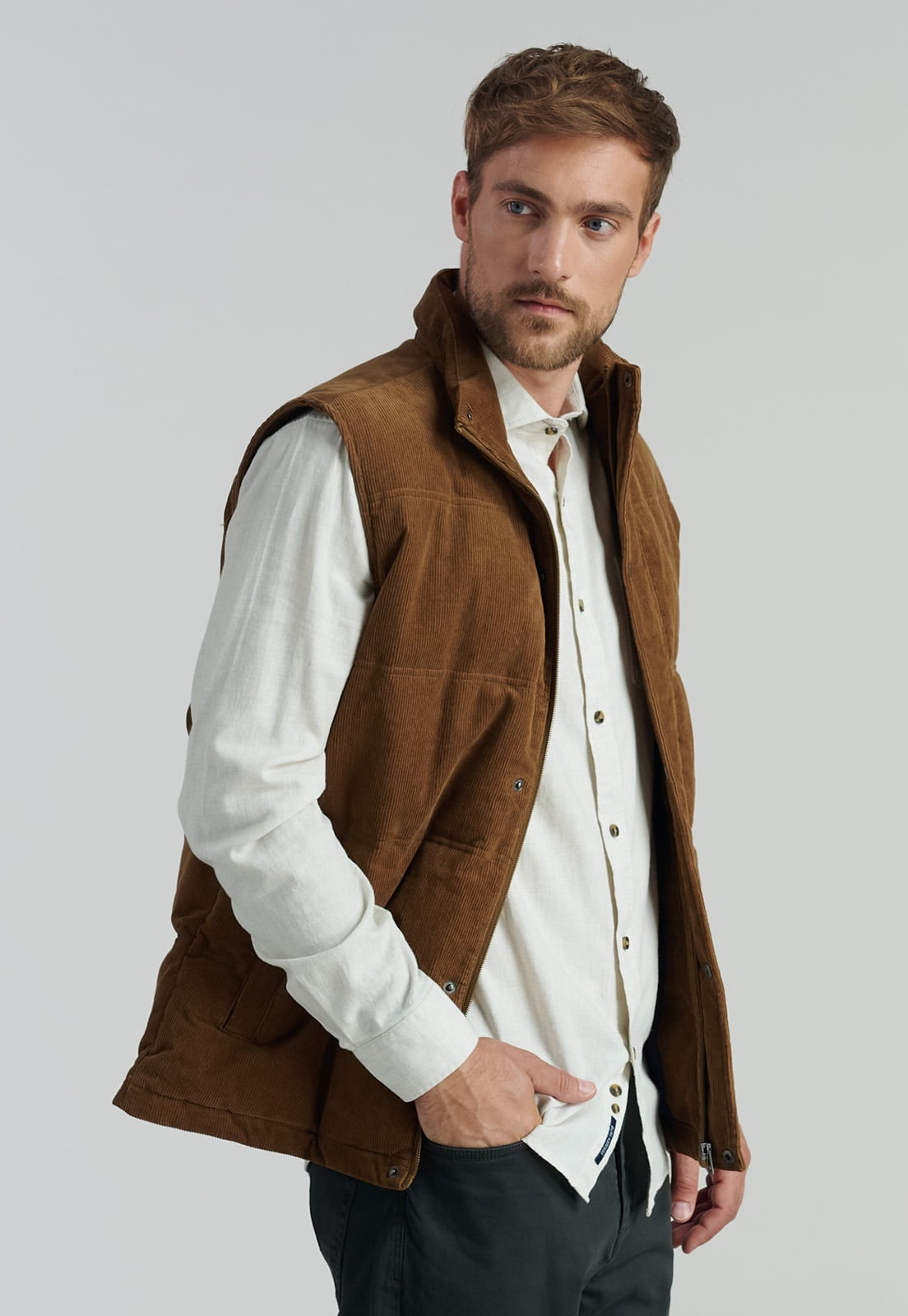 VEST ALGODÓN HOMBRE FEROUCH CAMEL DALLAS FJS - 1