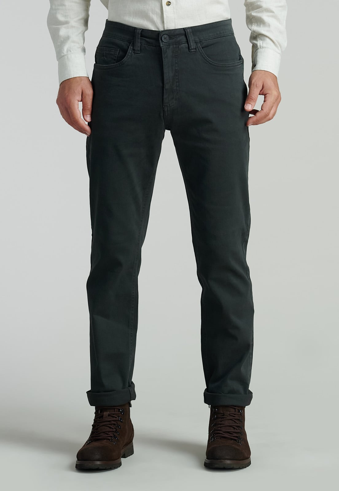 PANTALÓN ALGODÓN HOMBRE FEROUCH GRIS OKLAHOMA FR GRAPHITE - 1