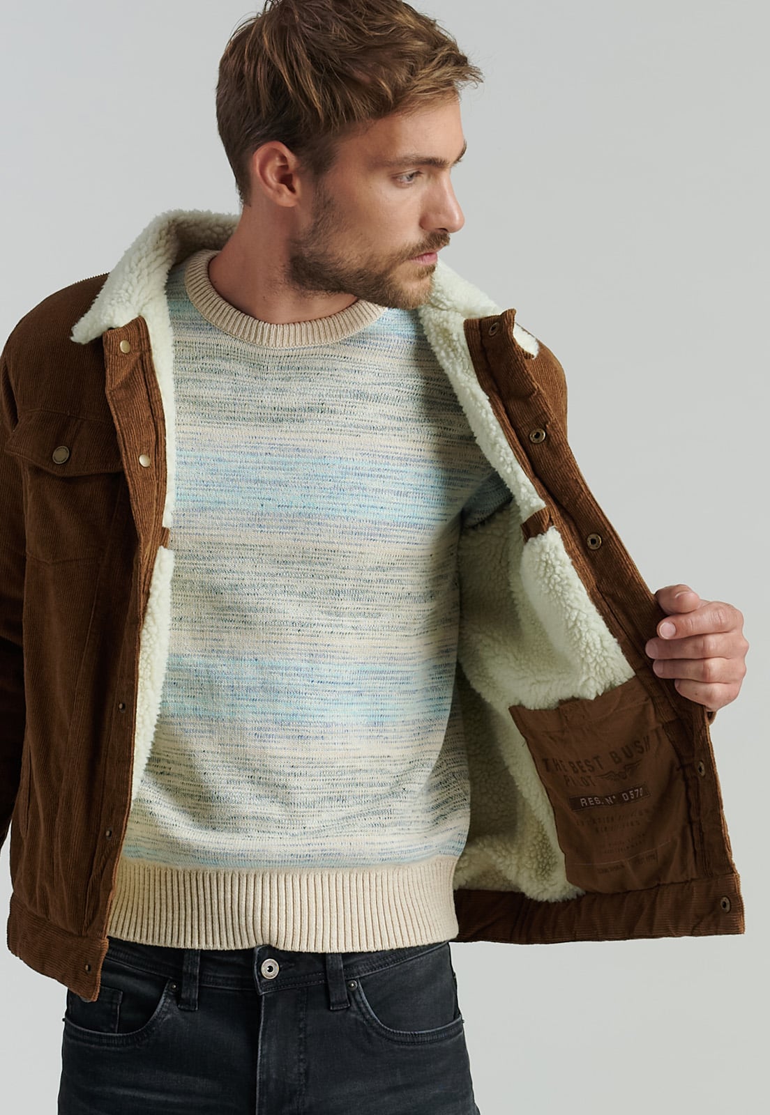 CHAQUETA ALGODÓN HOMBRE FEROUCH CAMEL BRONX FJS - 5