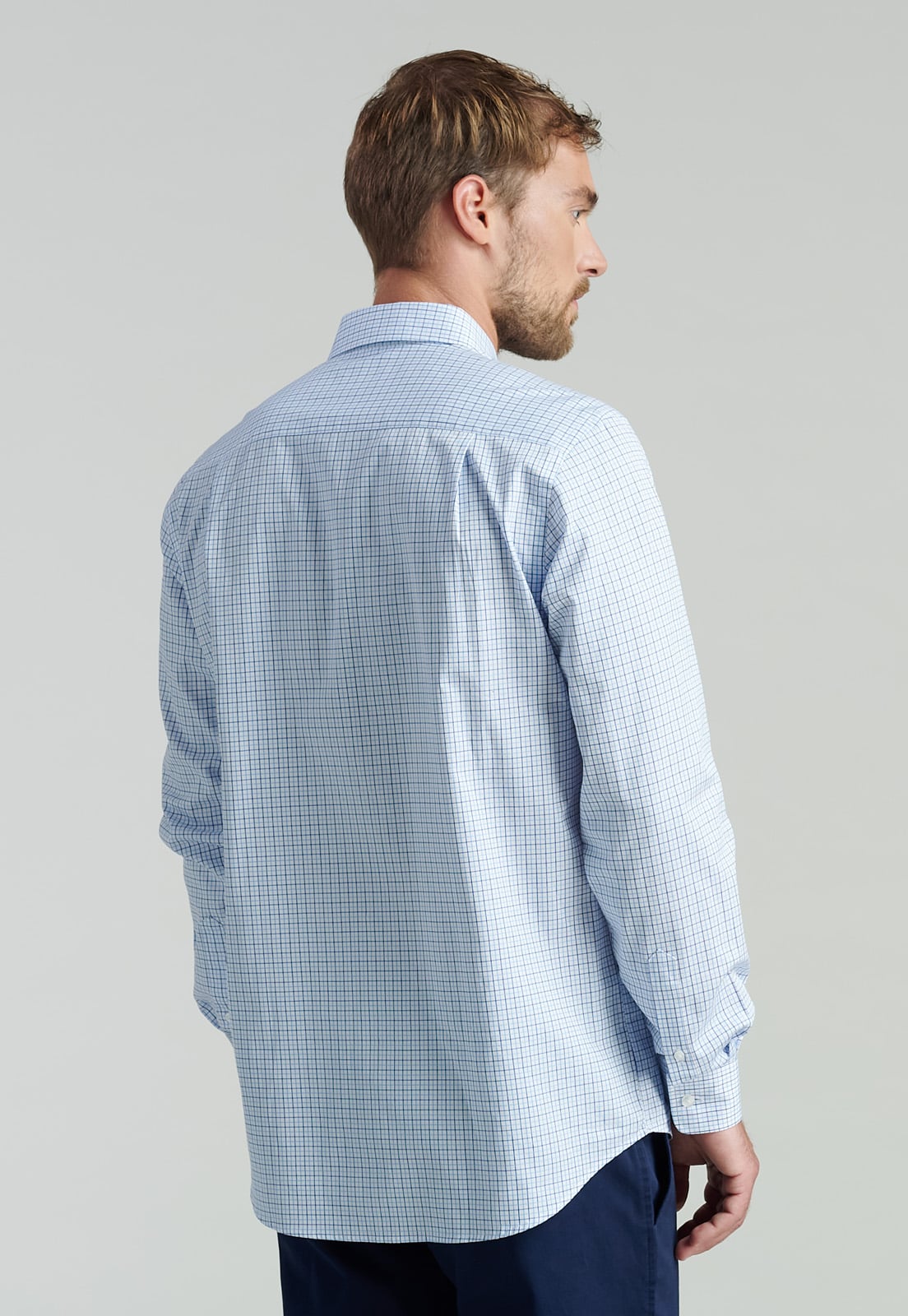 CAMISA ALGODÓN HOMBRE FEROUCH AZUL BOSTON SMART CASUAL BLUE - 4