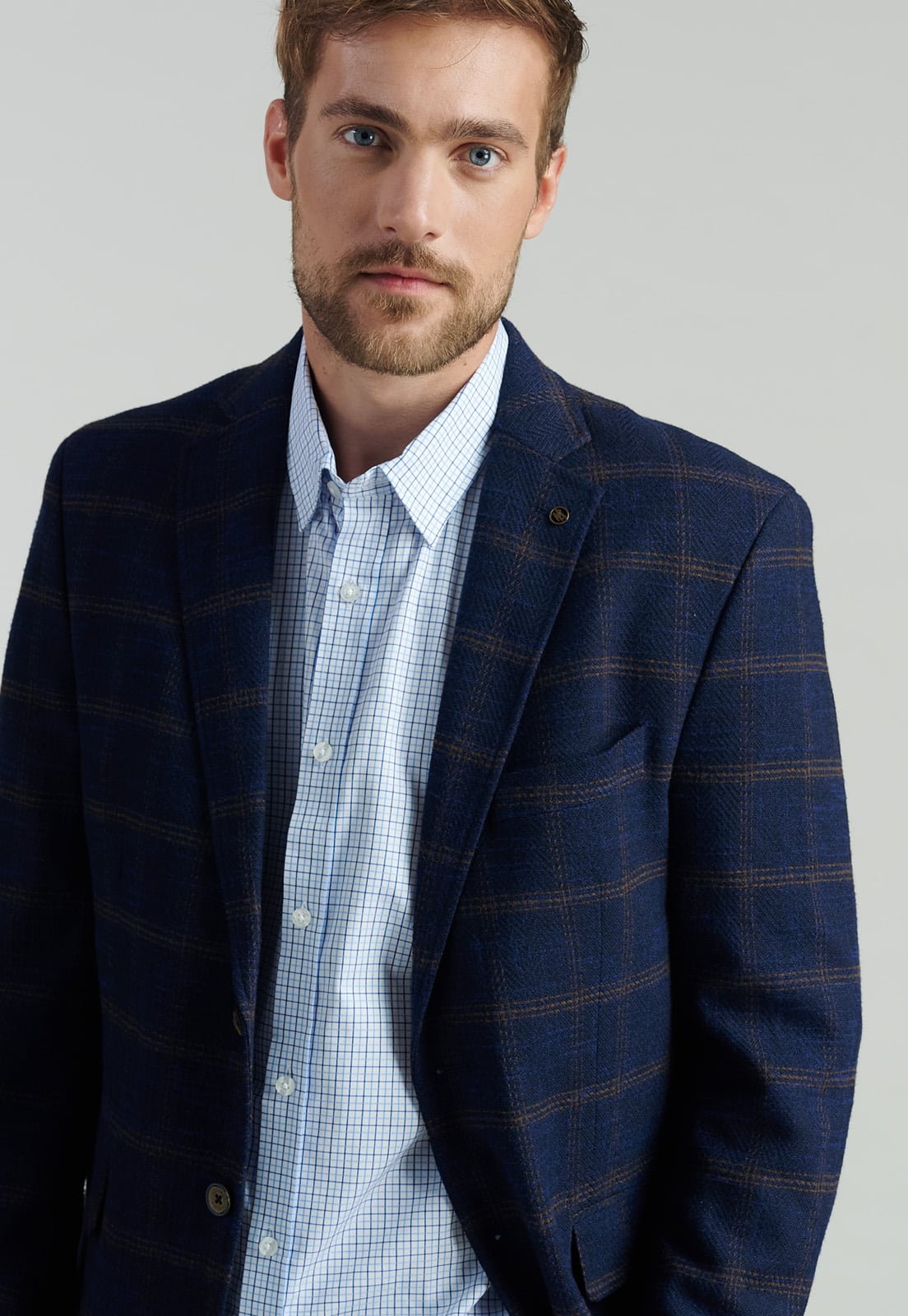 CAMISA ALGODÓN HOMBRE FEROUCH AZUL BOSTON SMART CASUAL BLUE - 5