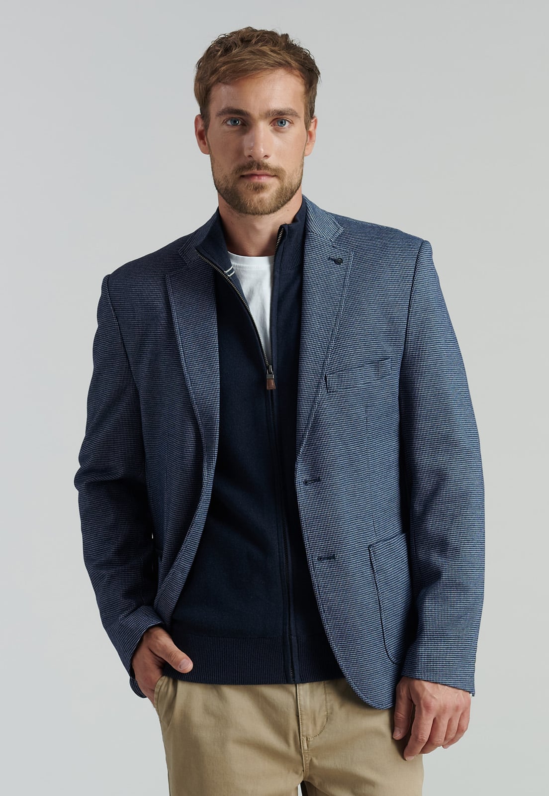 BLAZER HOMBRE FEROUCH AZUL MARINO JACKSON SMART CASUAL NAVY - 1
