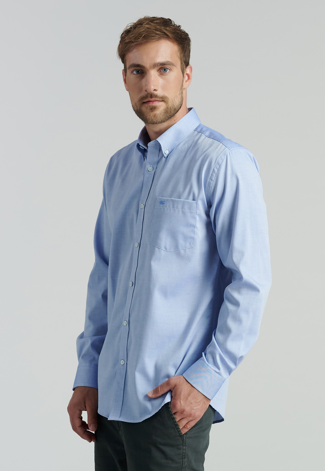 CAMISA ALGODÓN HOMBRE FEROUCH AZUL SMART CASUAL OXFORD SC BLUE - 1
