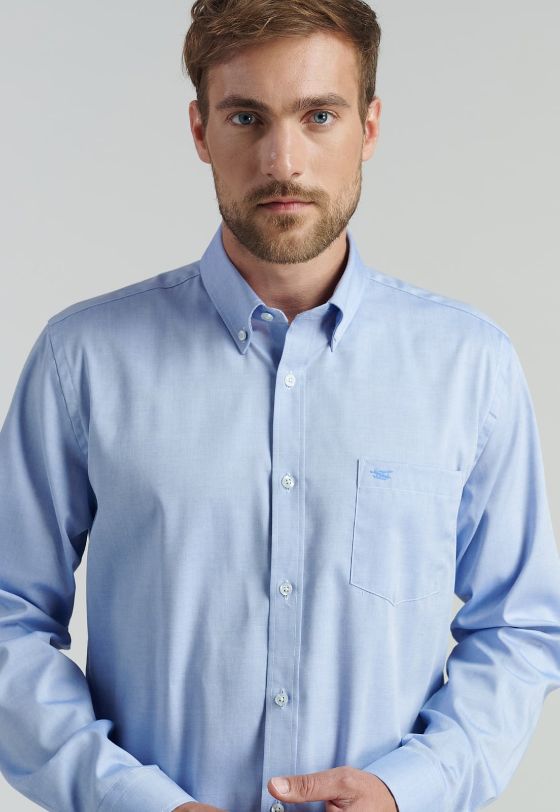 CAMISA ALGODÓN HOMBRE FEROUCH AZUL SMART CASUAL OXFORD SC BLUE - 3
