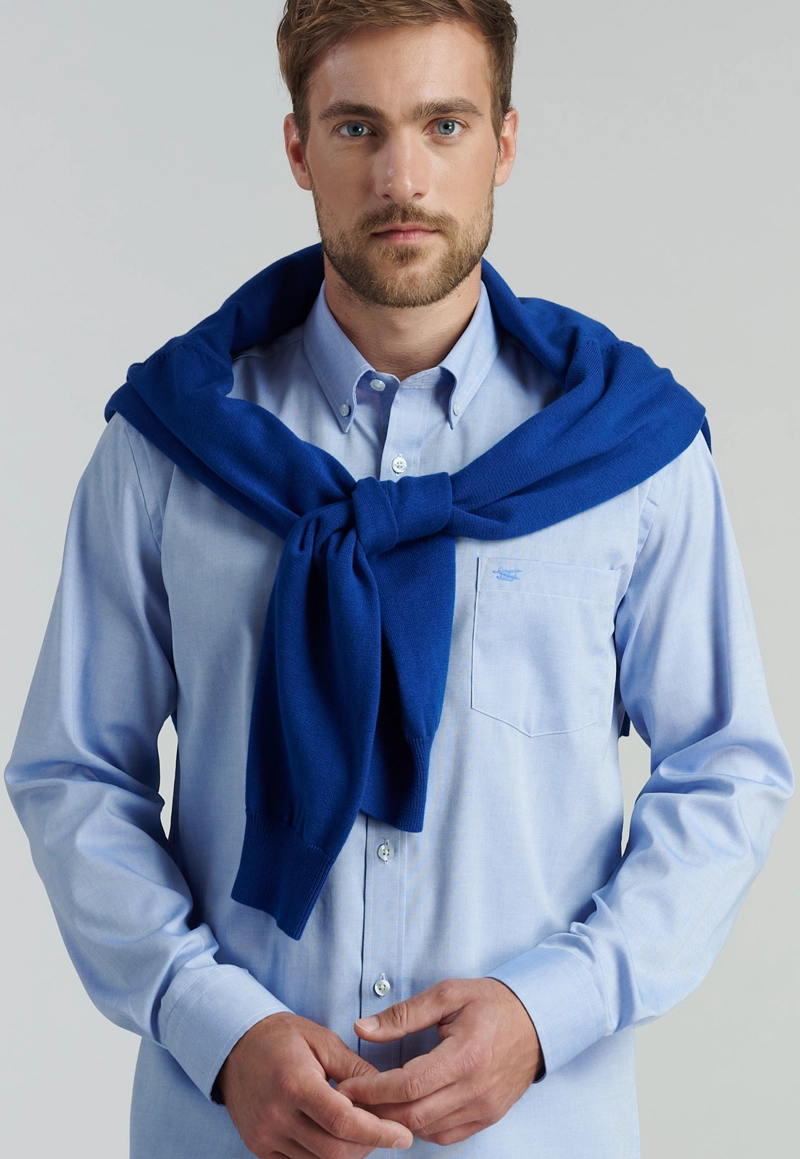CAMISA ALGODÓN HOMBRE FEROUCH AZUL SMART CASUAL OXFORD SC BLUE - 5