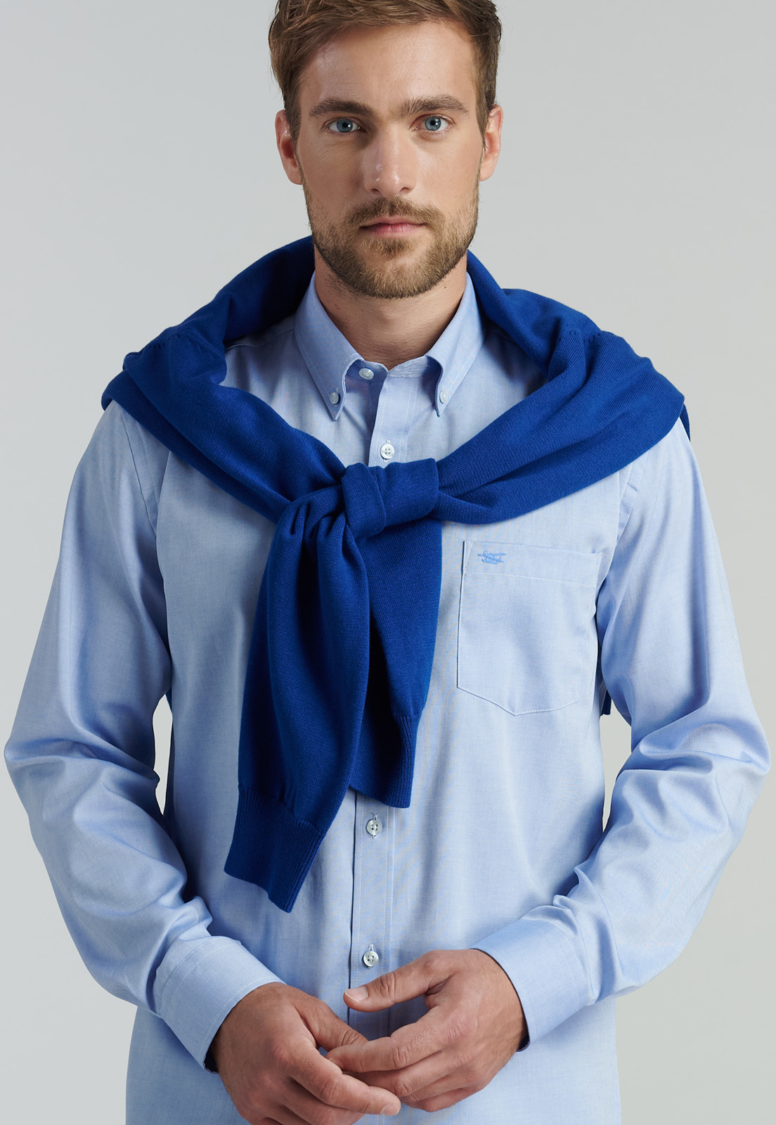 CAMISA ALGODÓN HOMBRE FEROUCH AZUL SMART CASUAL OXFORD SC BLUE - 5