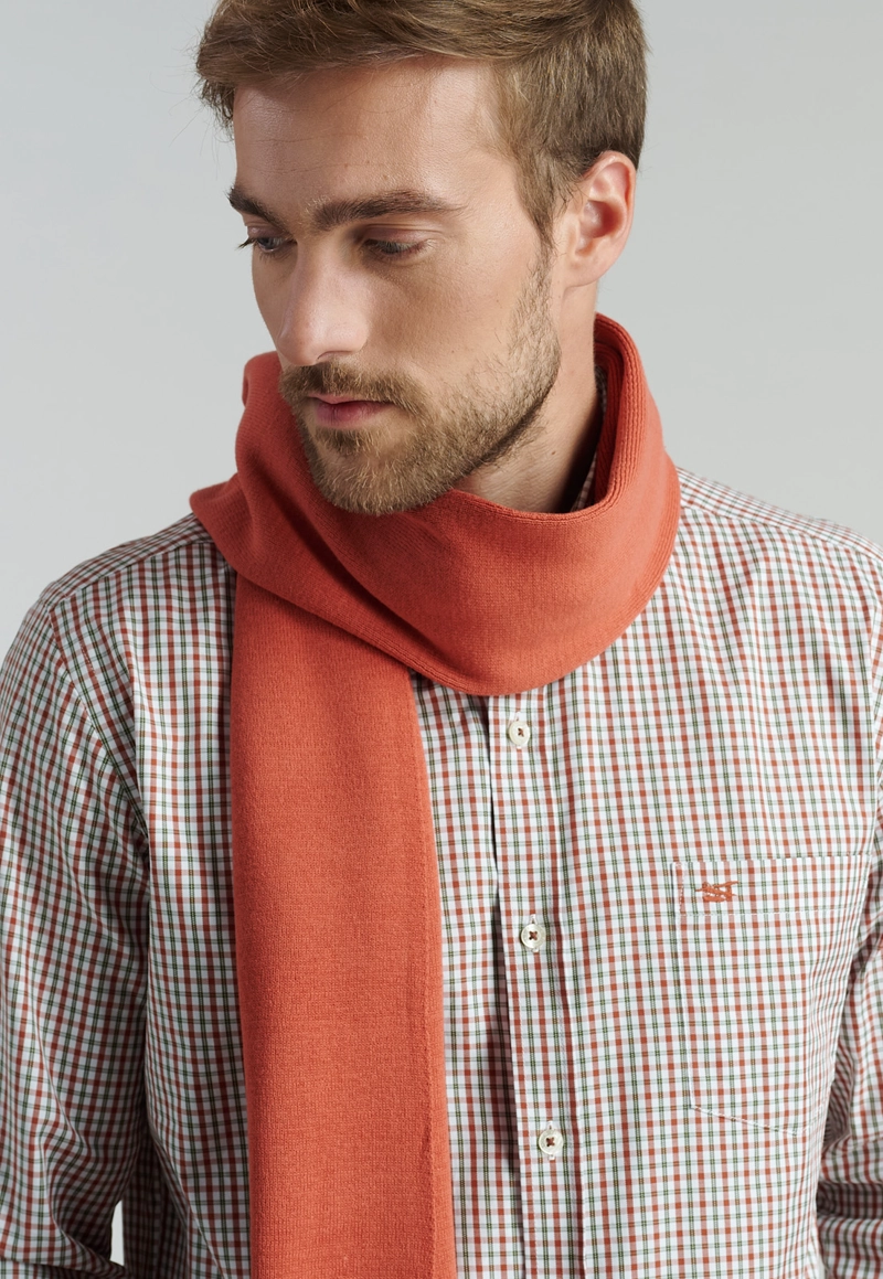 CAMISA ALGODÓN HOMBRE FEROUCH ROJO BROOKLYN SMART CASUAL BRICK - 5