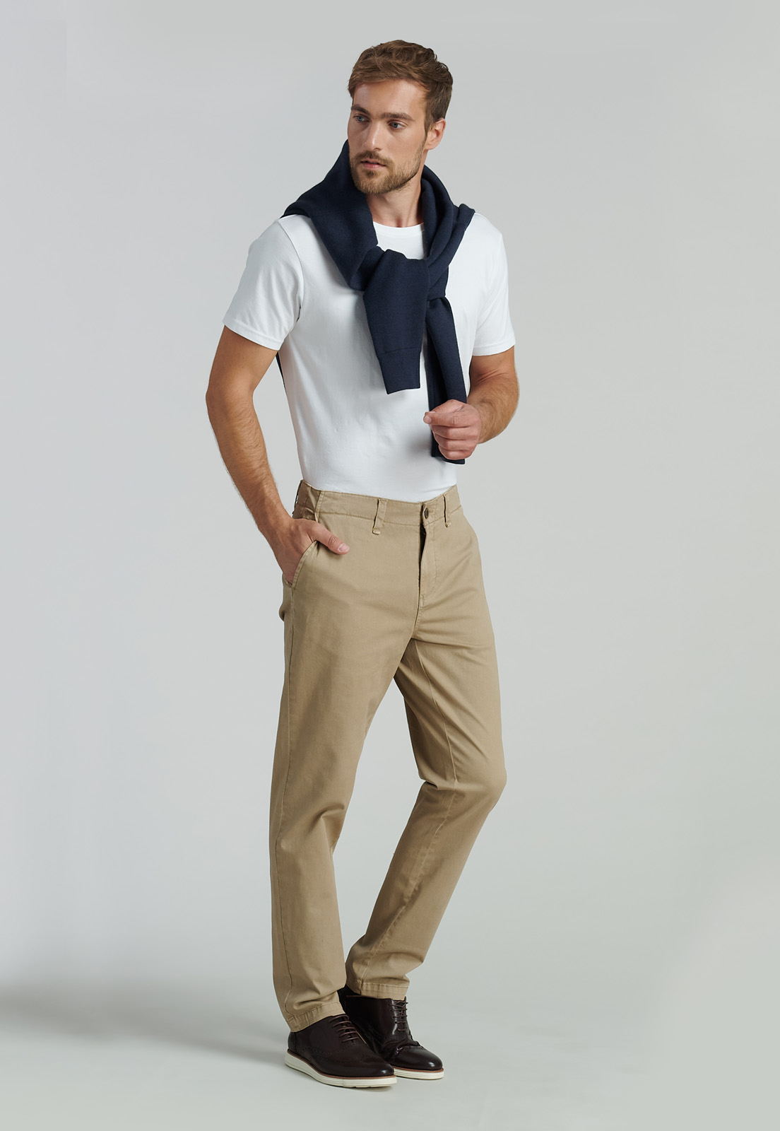 PANTALÓN ALGODÓN HOMBRE FEROUCH BEIGE LOWELL FR KHAKI - 5