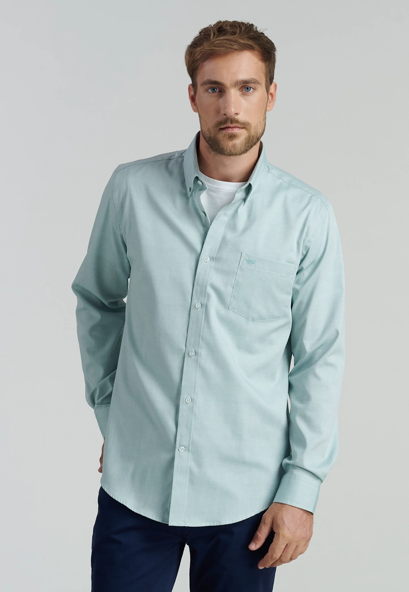 CAMISA ALGODÓN HOMBRE FEROUCH VERDE SMART CASUAL OXFORD SC GREEN - 1
