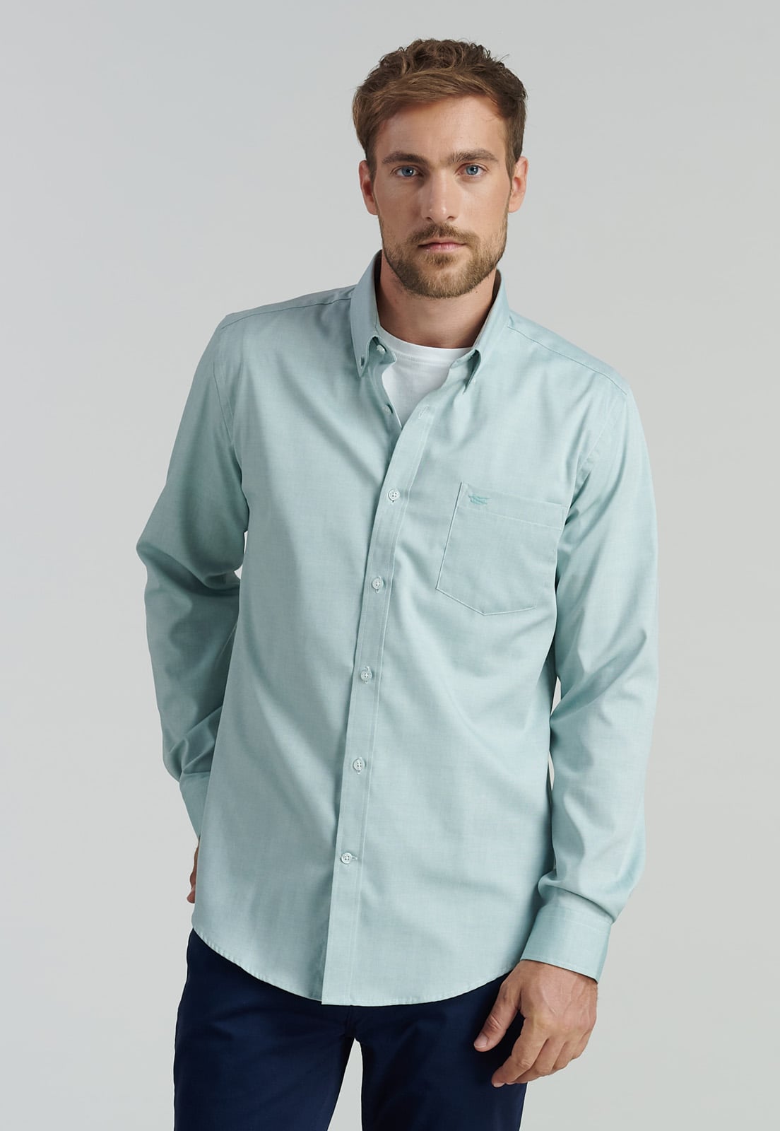 CAMISA ALGODÓN HOMBRE FEROUCH VERDE SMART CASUAL OXFORD SC GREEN - 1