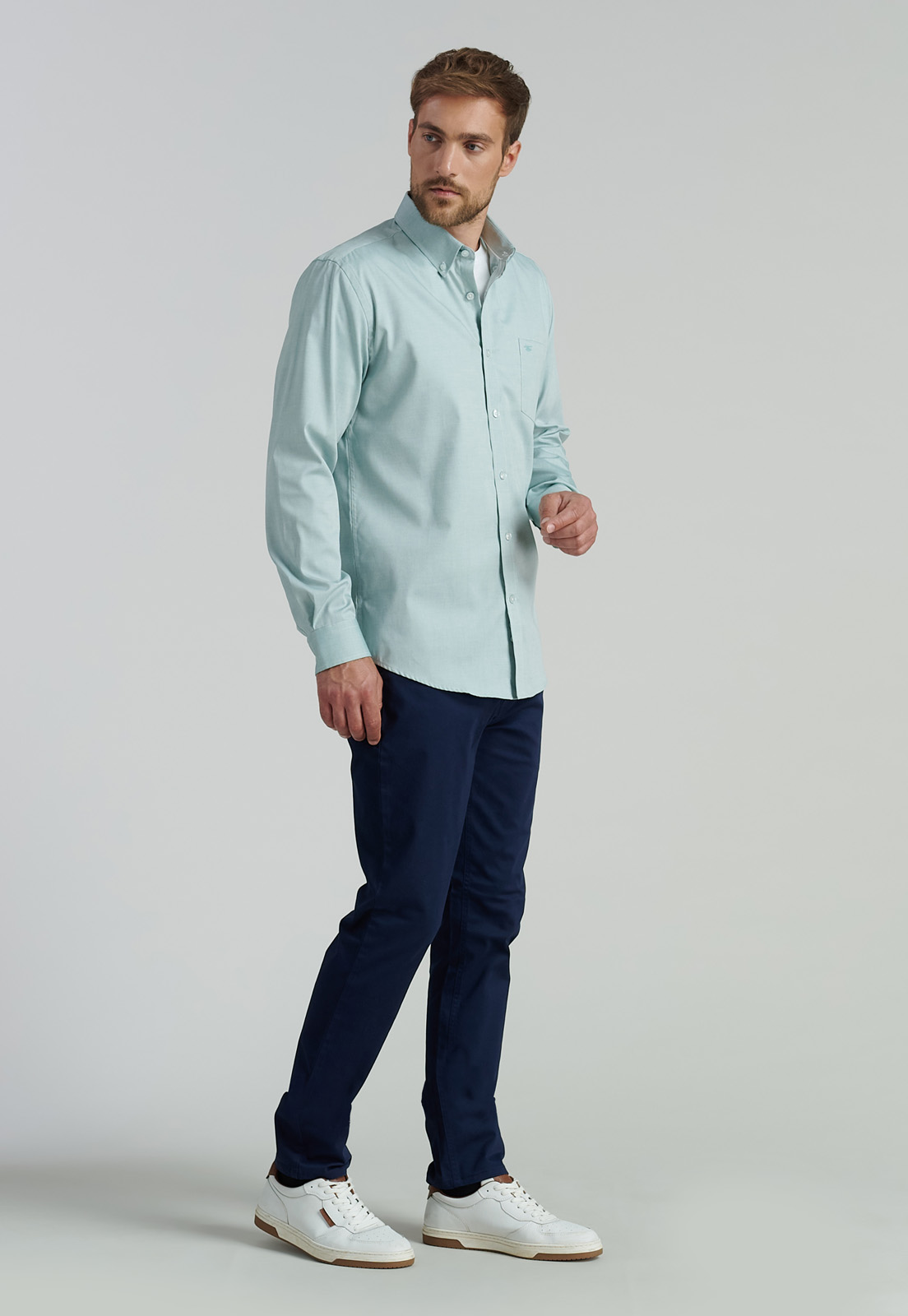 CAMISA ALGODÓN HOMBRE FEROUCH VERDE SMART CASUAL OXFORD SC GREEN - 2