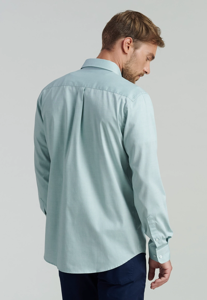 CAMISA ALGODÓN HOMBRE FEROUCH VERDE SMART CASUAL OXFORD SC GREEN - 4