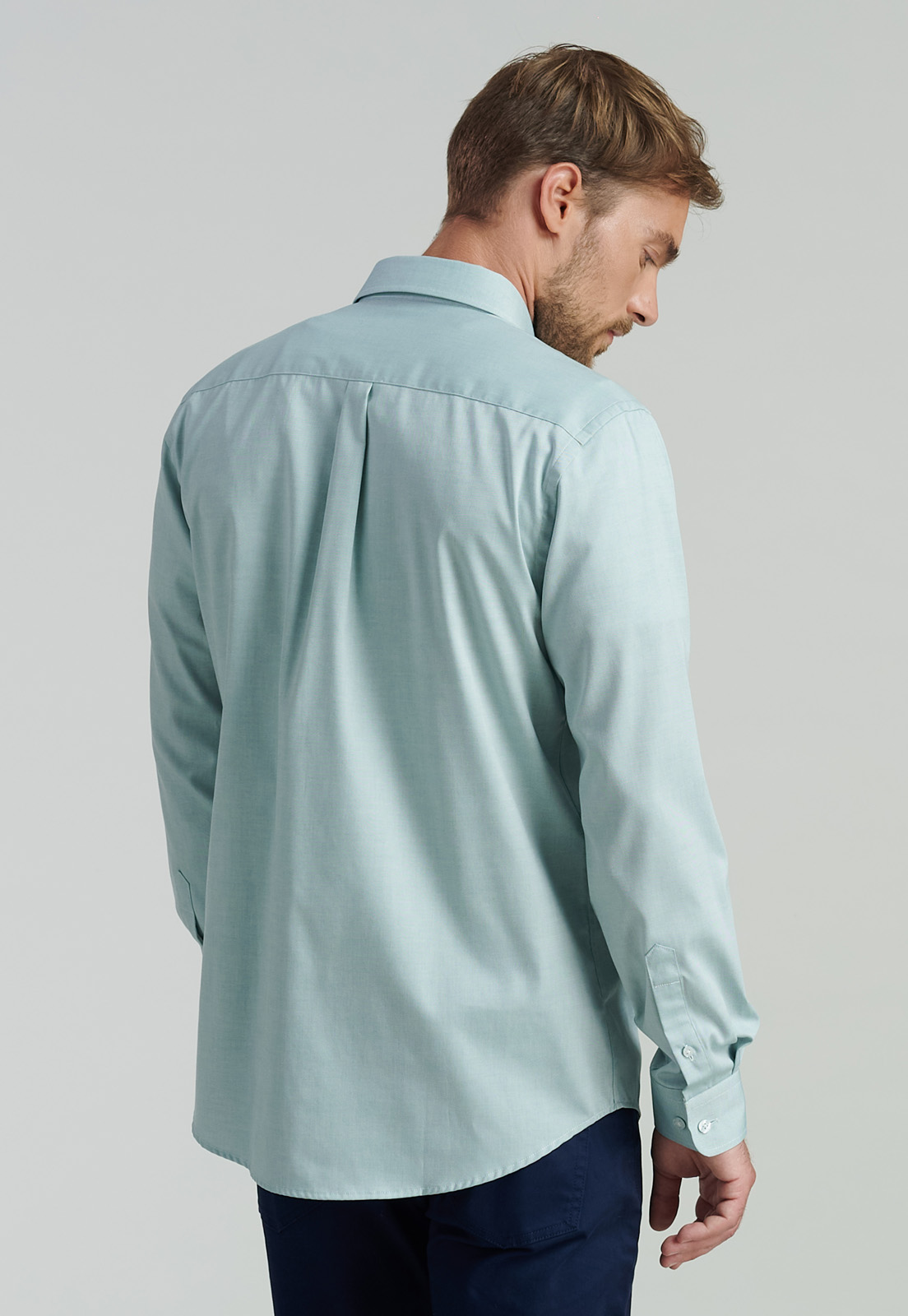 CAMISA ALGODÓN HOMBRE FEROUCH VERDE SMART CASUAL OXFORD SC GREEN - 4