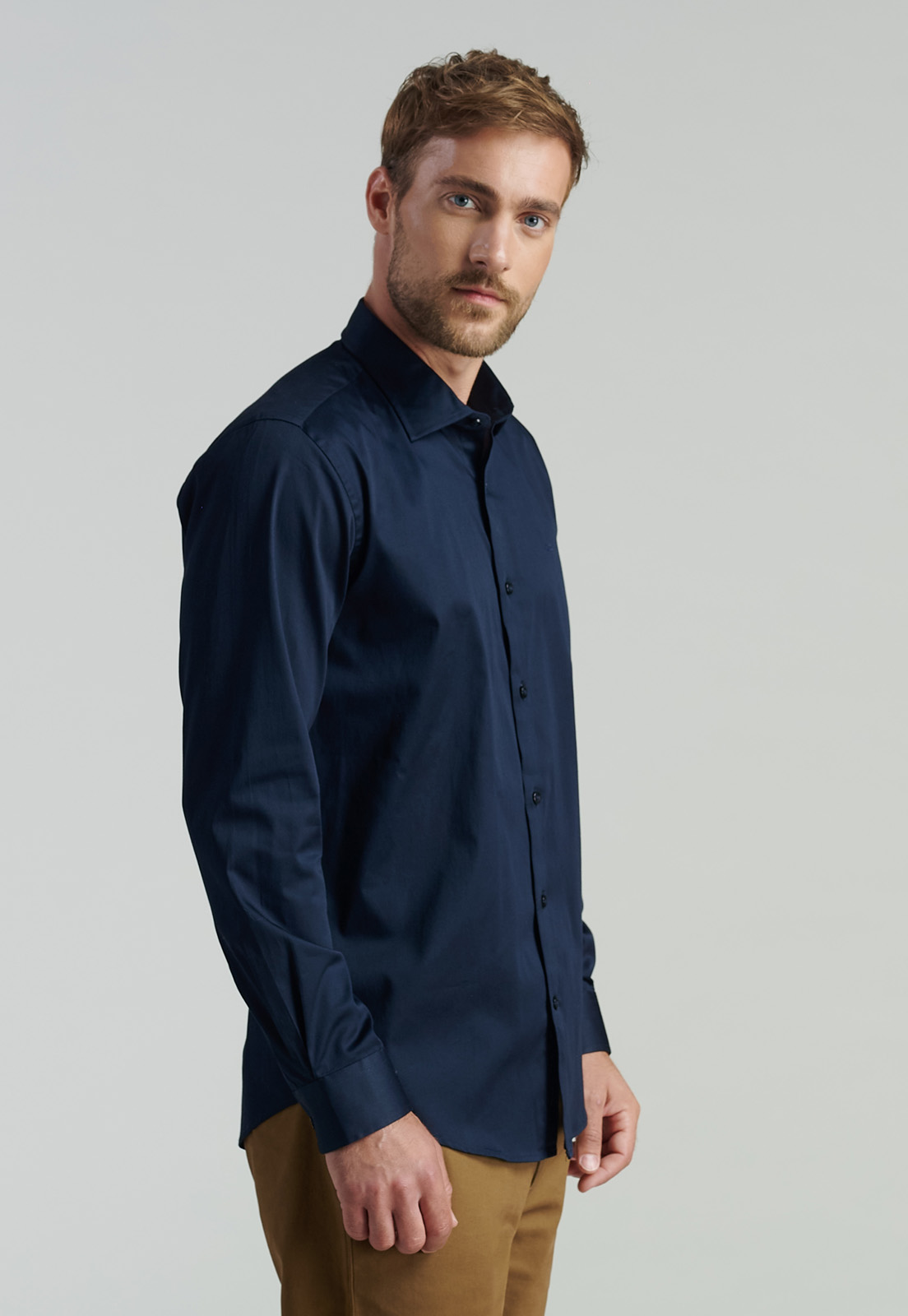 CAMISA ALGODÓN HOMBRE FEROUCH AZUL MARINO DUBLIN NAVY SMART CASUAL FR - 1
