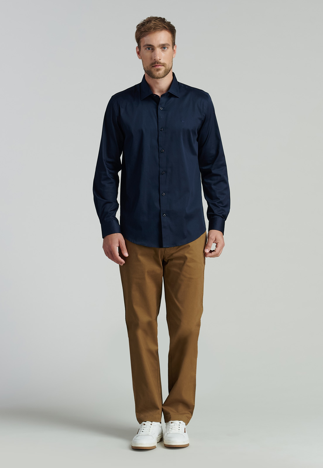 CAMISA ALGODÓN HOMBRE FEROUCH AZUL MARINO DUBLIN NAVY SMART CASUAL FR - 2
