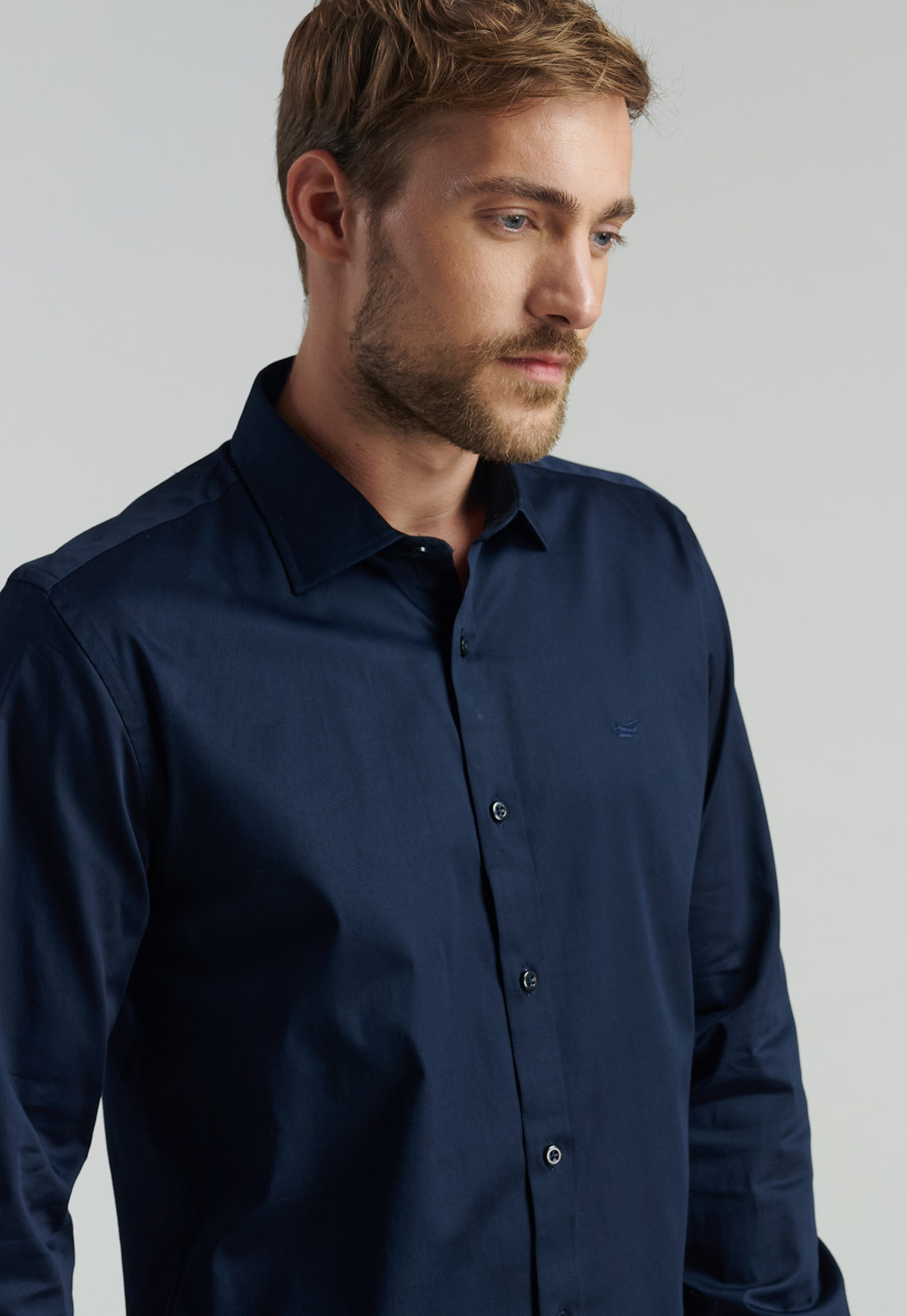 CAMISA ALGODÓN HOMBRE FEROUCH AZUL MARINO DUBLIN NAVY SMART CASUAL FR - 3
