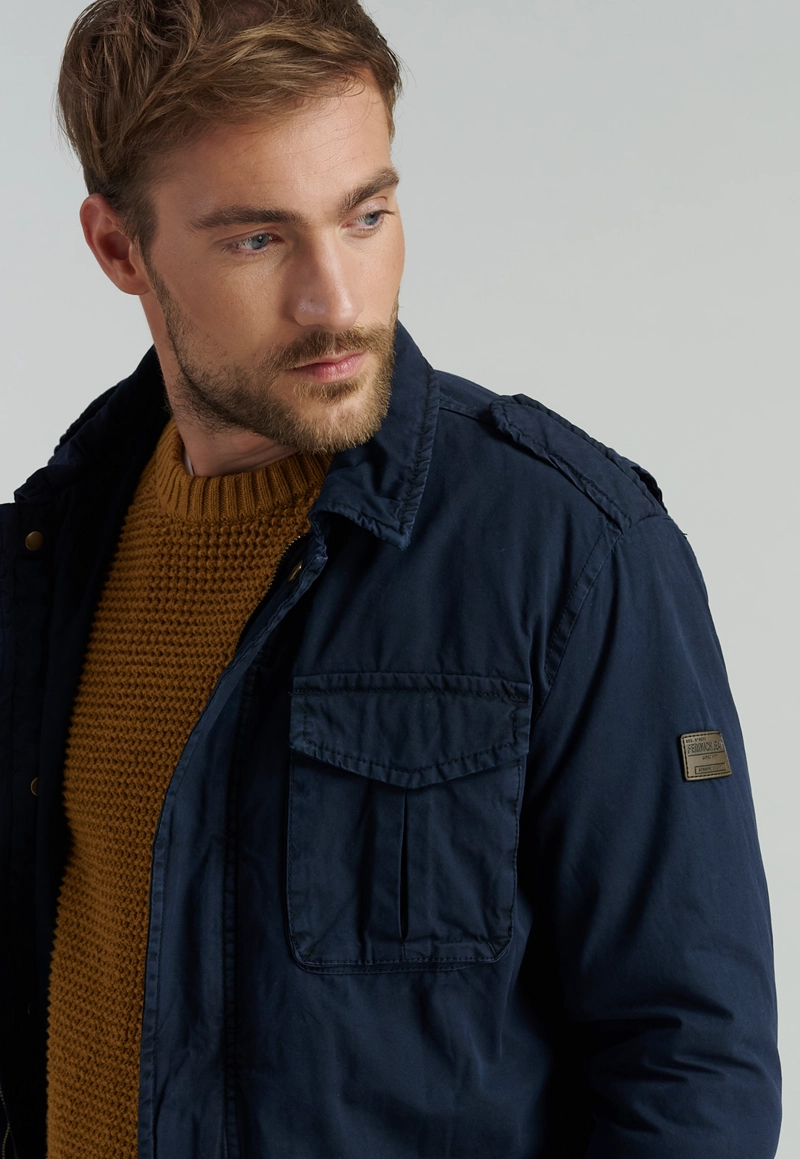 CHAQUETA ALGODÓN HOMBRE FEROUCH AZUL MARINO KANSAS FJS NAVY - 3