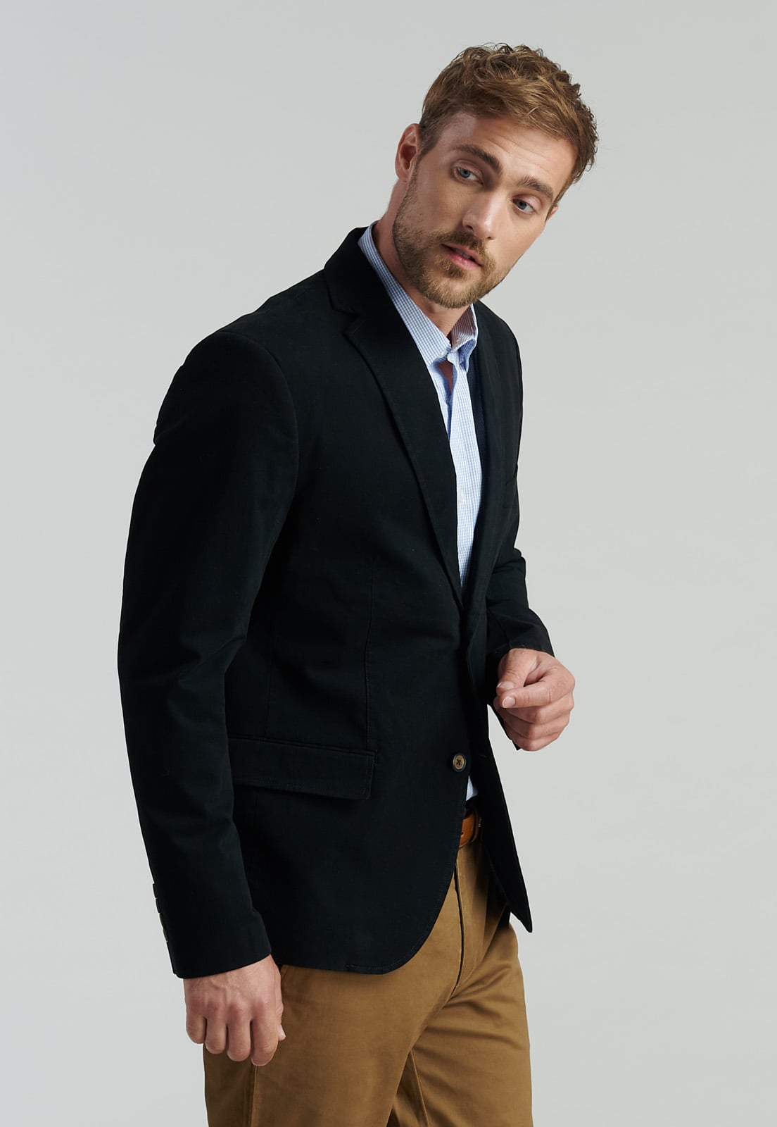 BLAZER ALGODÓN HOMBRE FEROUCH NEGRO STANFORD F SMART CASUAL BLACK - 1
