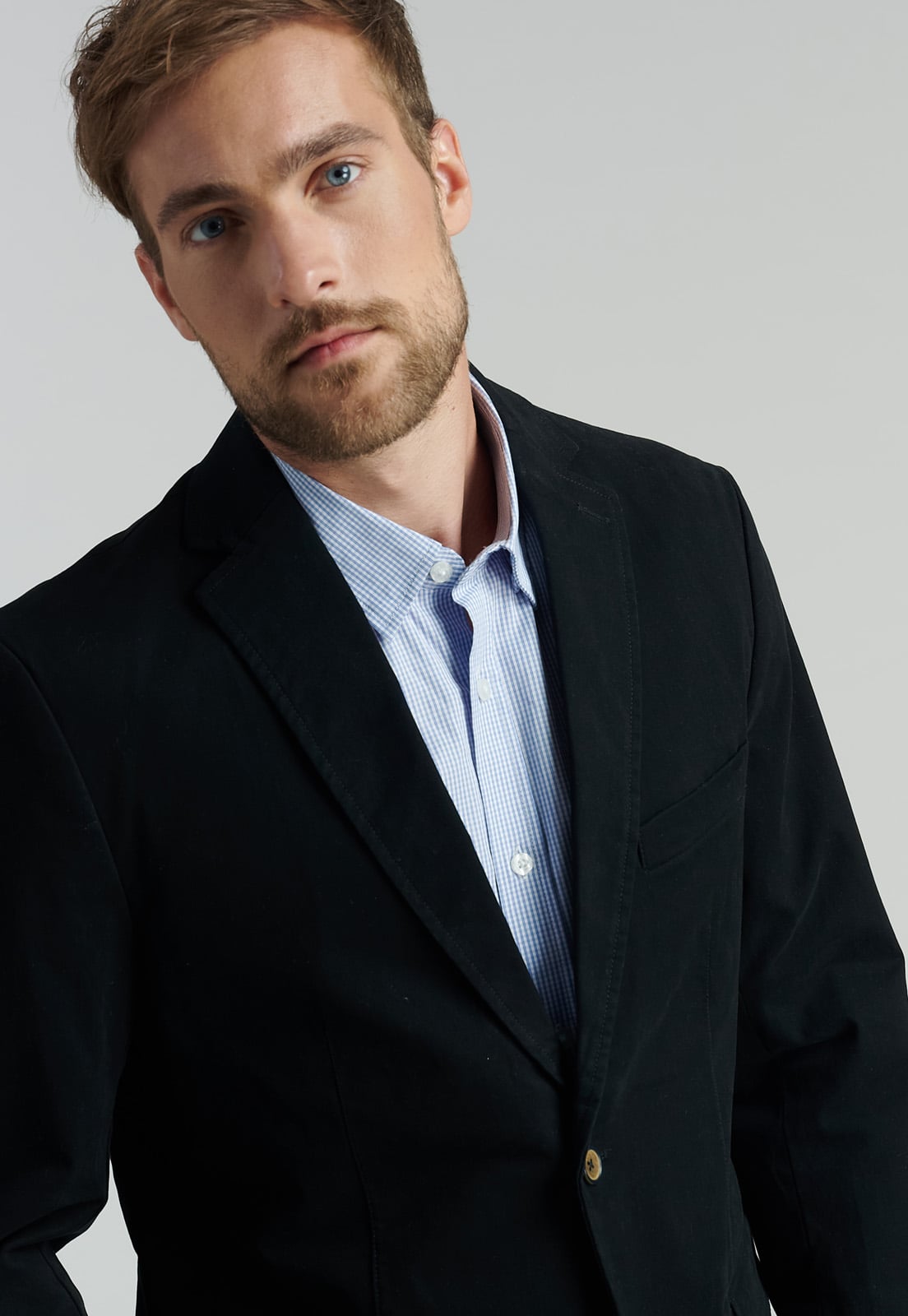 BLAZER ALGODÓN HOMBRE FEROUCH NEGRO STANFORD F SMART CASUAL BLACK - 3