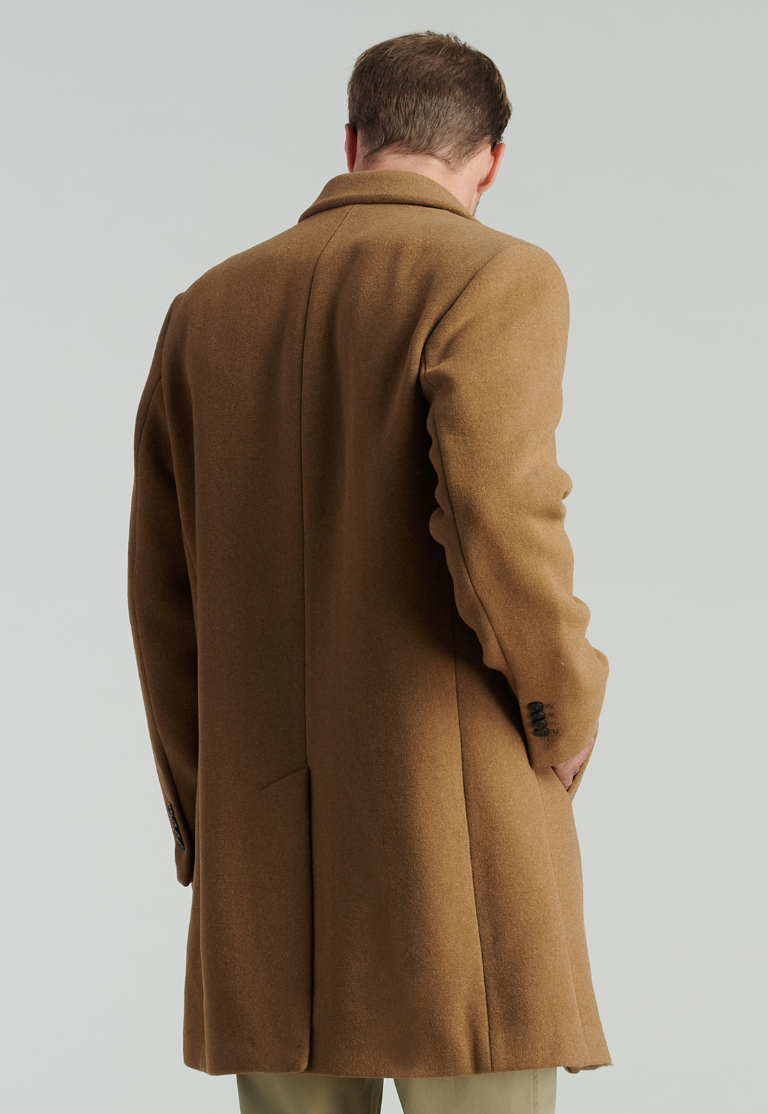ABRIGO LANA HOMBRE FEROUCH CAMEL CLÁSICO HOUSTON FR - 4