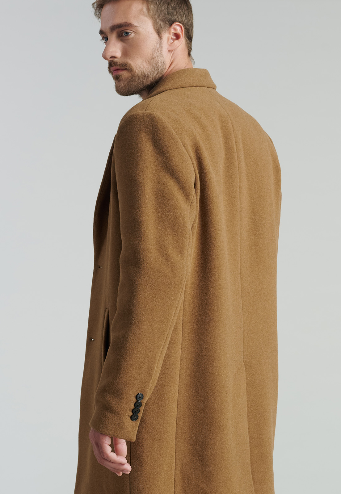 ABRIGO LANA HOMBRE FEROUCH CAMEL CLÁSICO HOUSTON FR - 5
