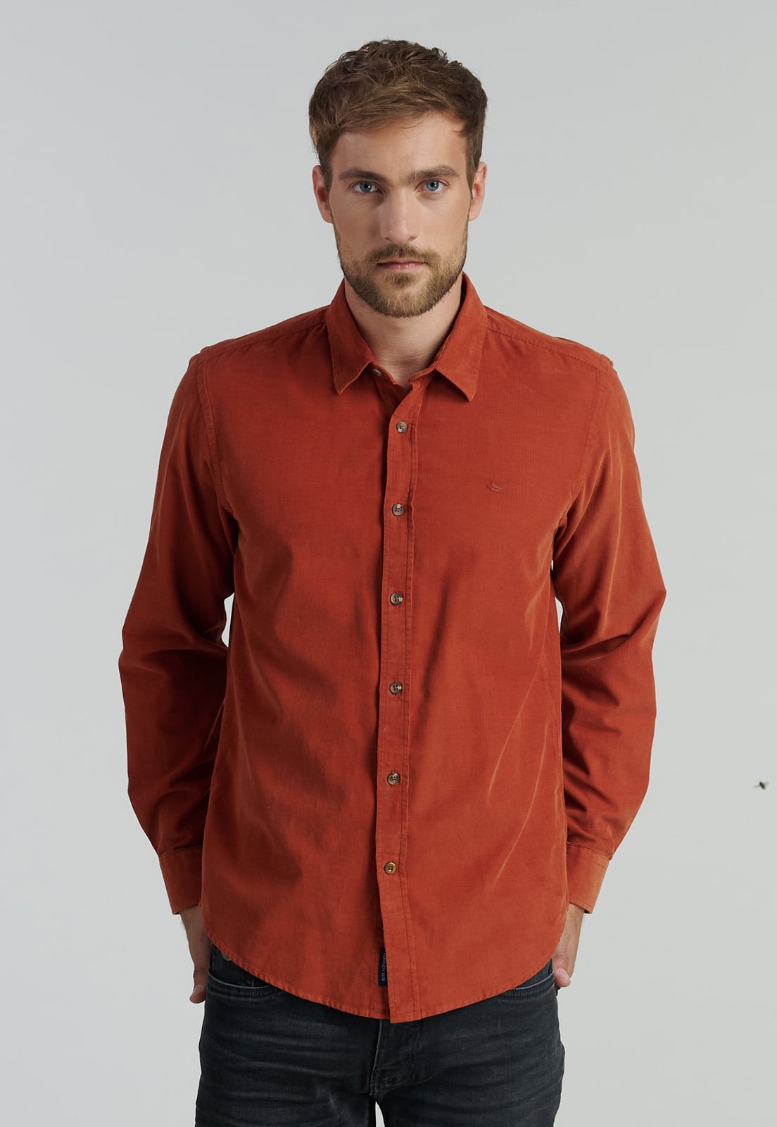 CAMISA ALGODÓN HOMBRE FEROUCH CAFÉ HONOLULU FR COPPER - 1